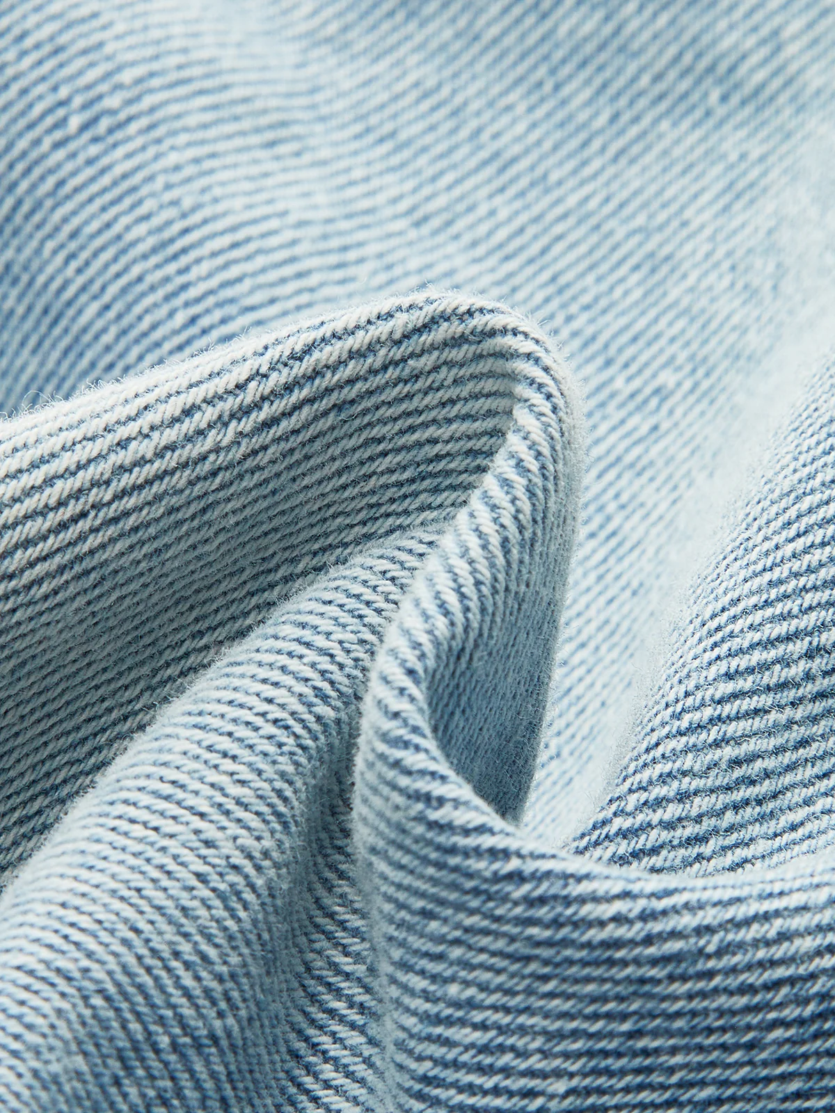 Asymmetric Waist Distressed Denim Shorts - Image 4