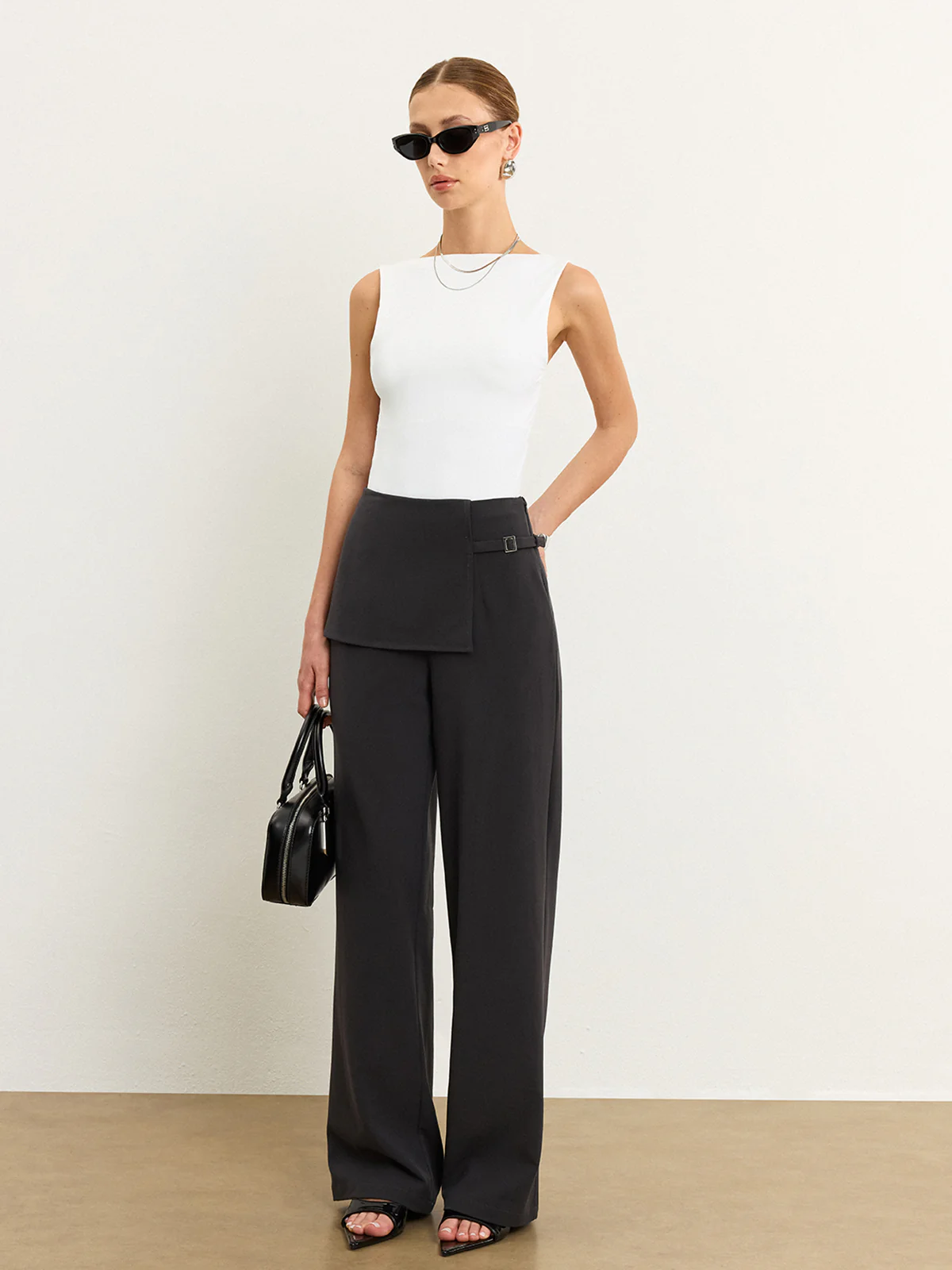 Asymmetric Waist Pants - Image 4