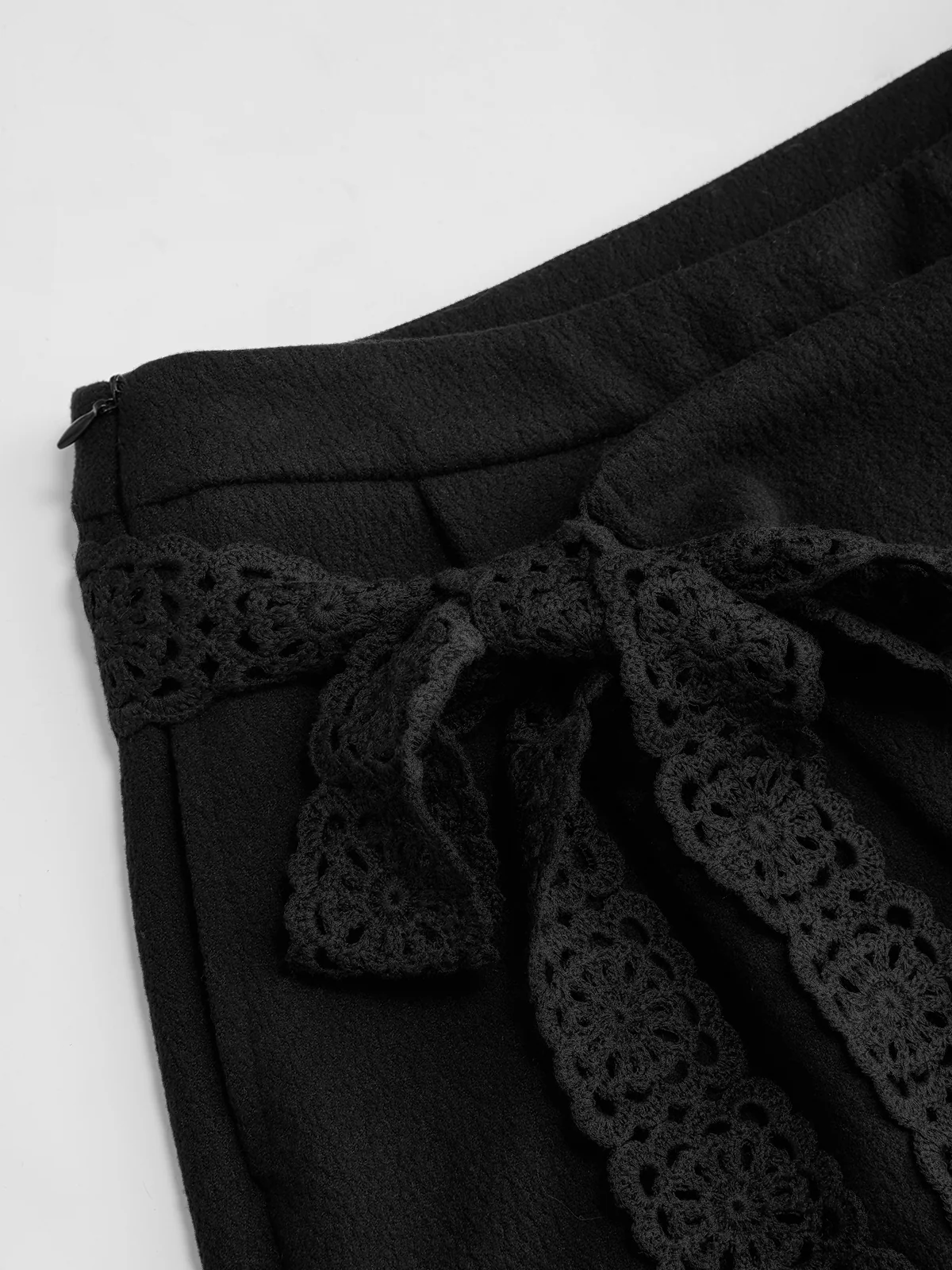 Asymmetric Wool-Blend Wide-Leg Pants - Image 4