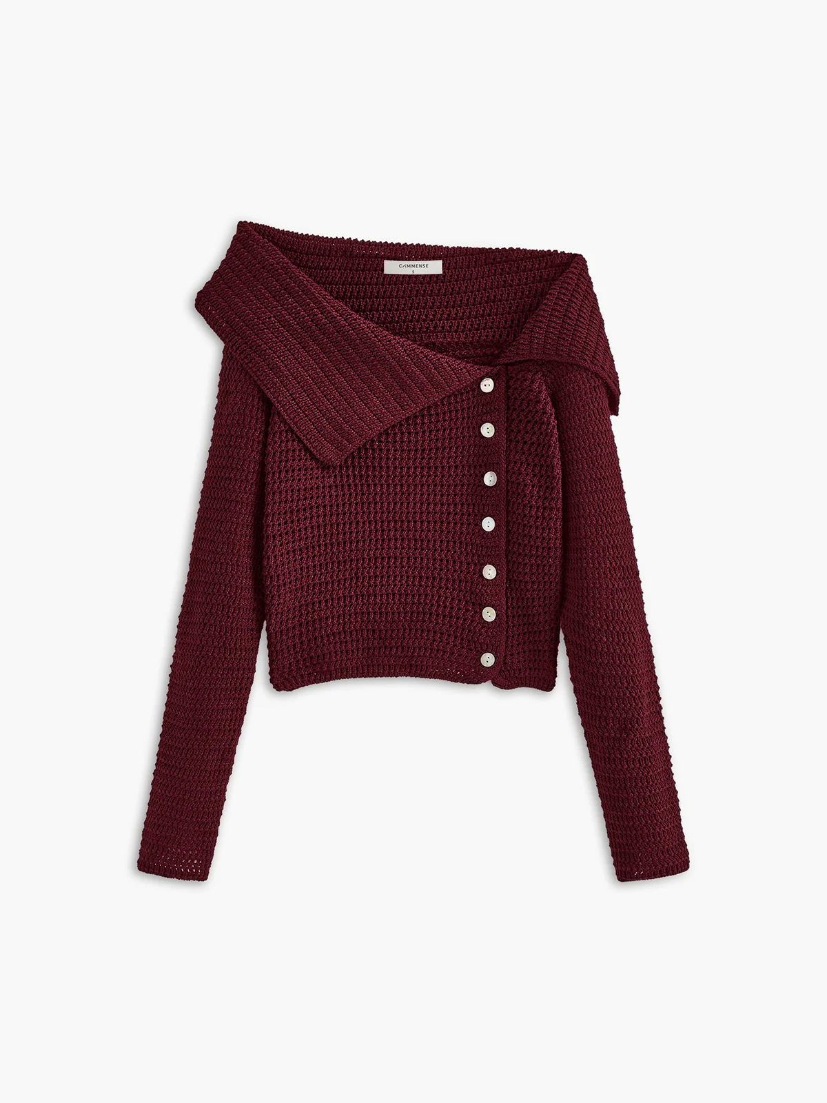 Asymmetrical Breasted Knit Top - Image 5