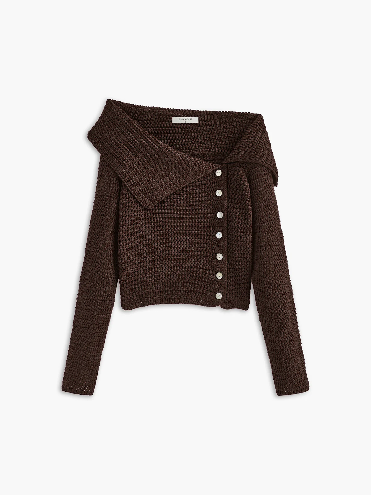Asymmetrical Breasted Knit Top - Image 6