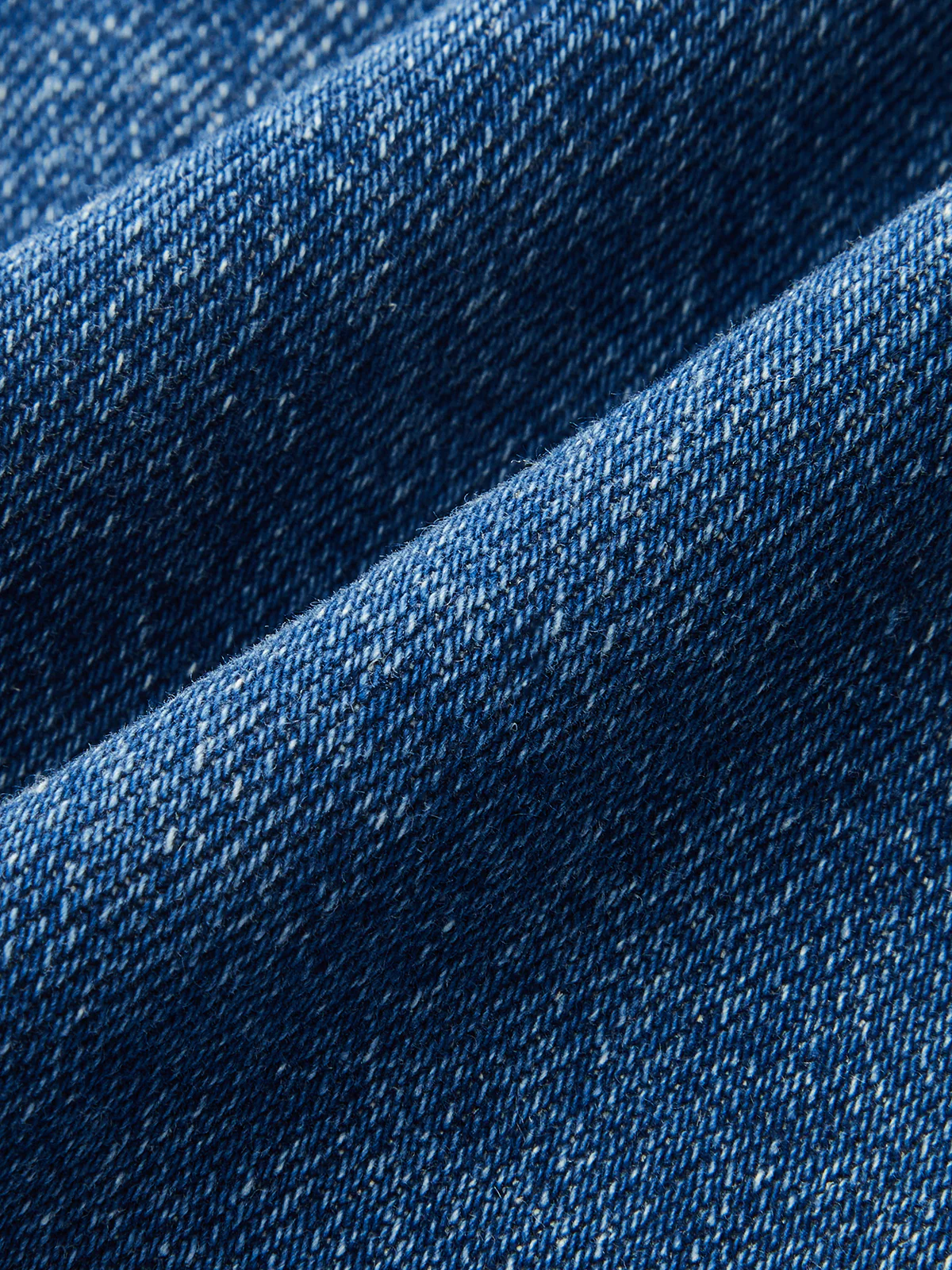 Asymmetrical Button Denim Shorts - Image 3