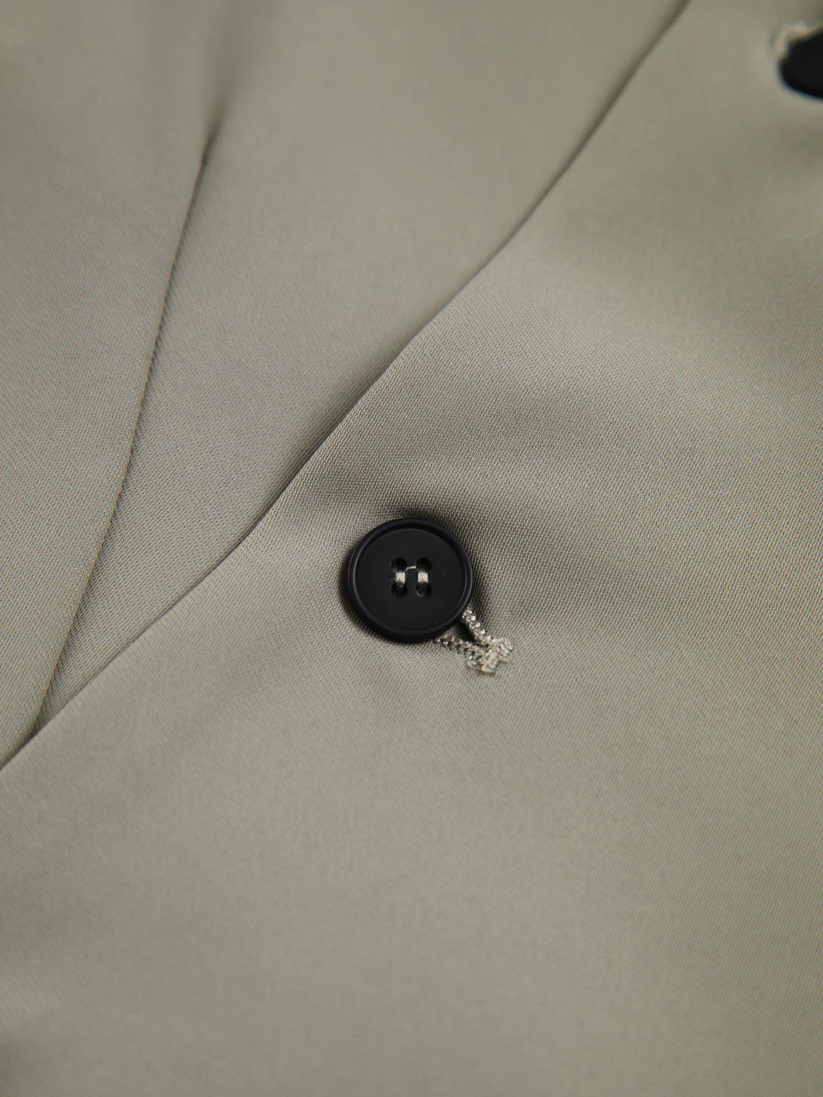 Asymmetric Grayish Green Button Sleeveless Vest - Image 3