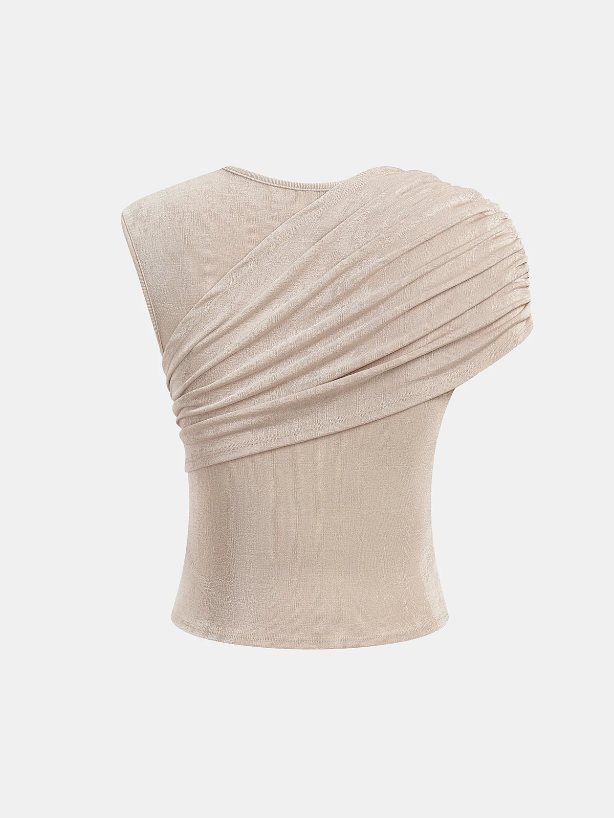 Asymmetrical Draped Ruched Top - Image 2
