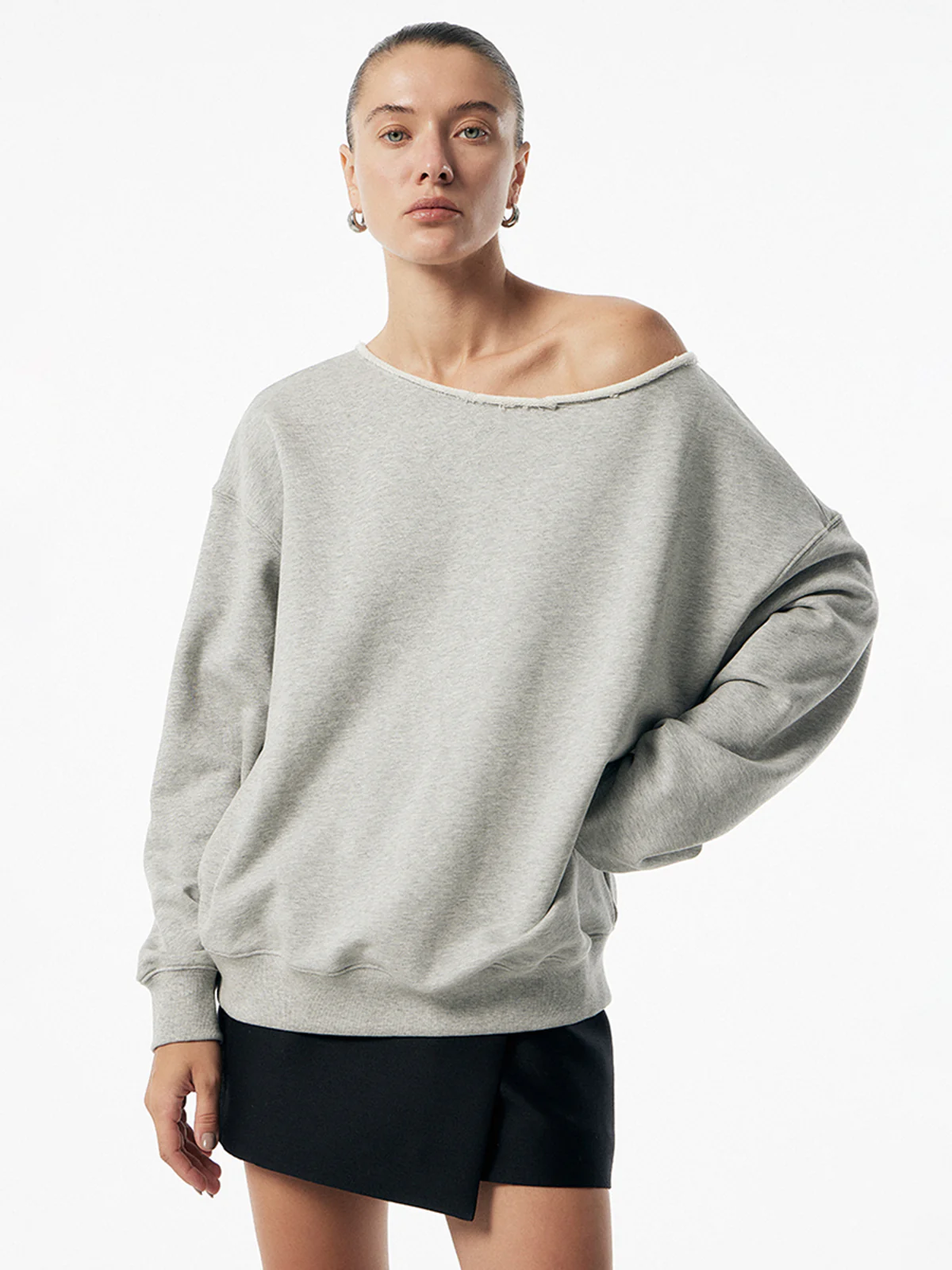 Asymmetrical Drawstring Pockets Skirt Set - Image 5