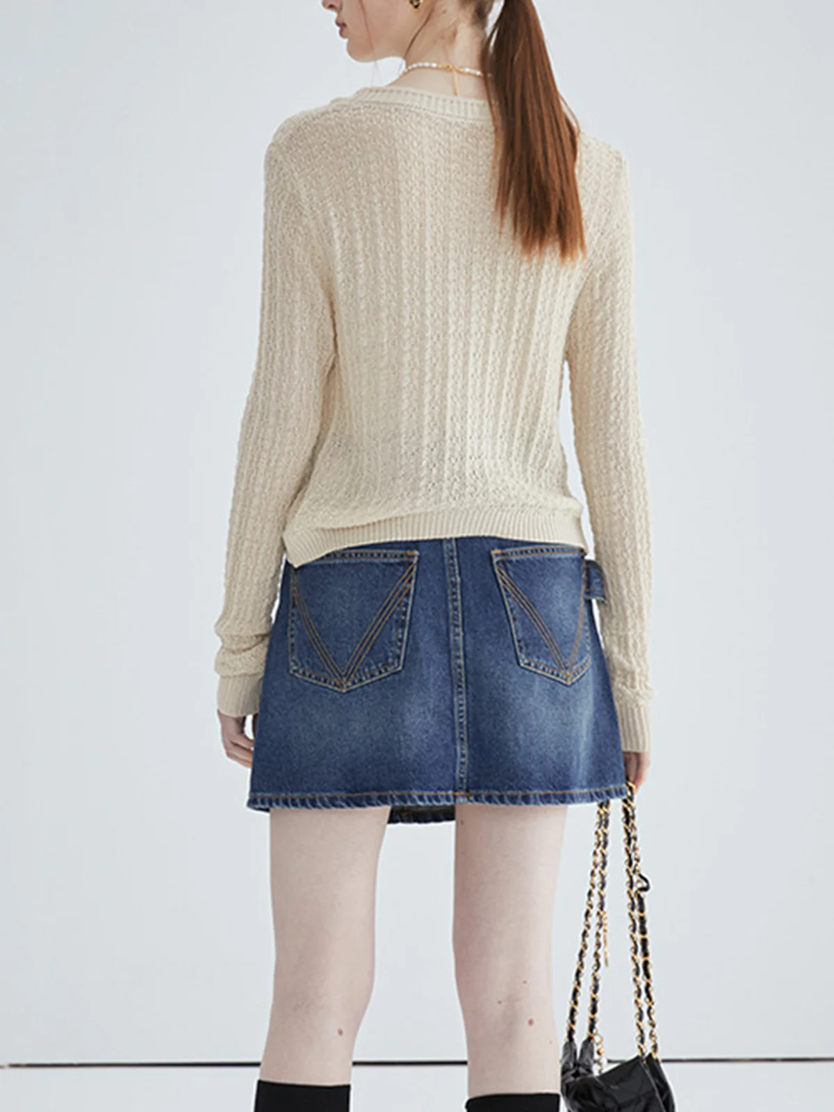 Asymmetrical Knit Cardigan - Image 2