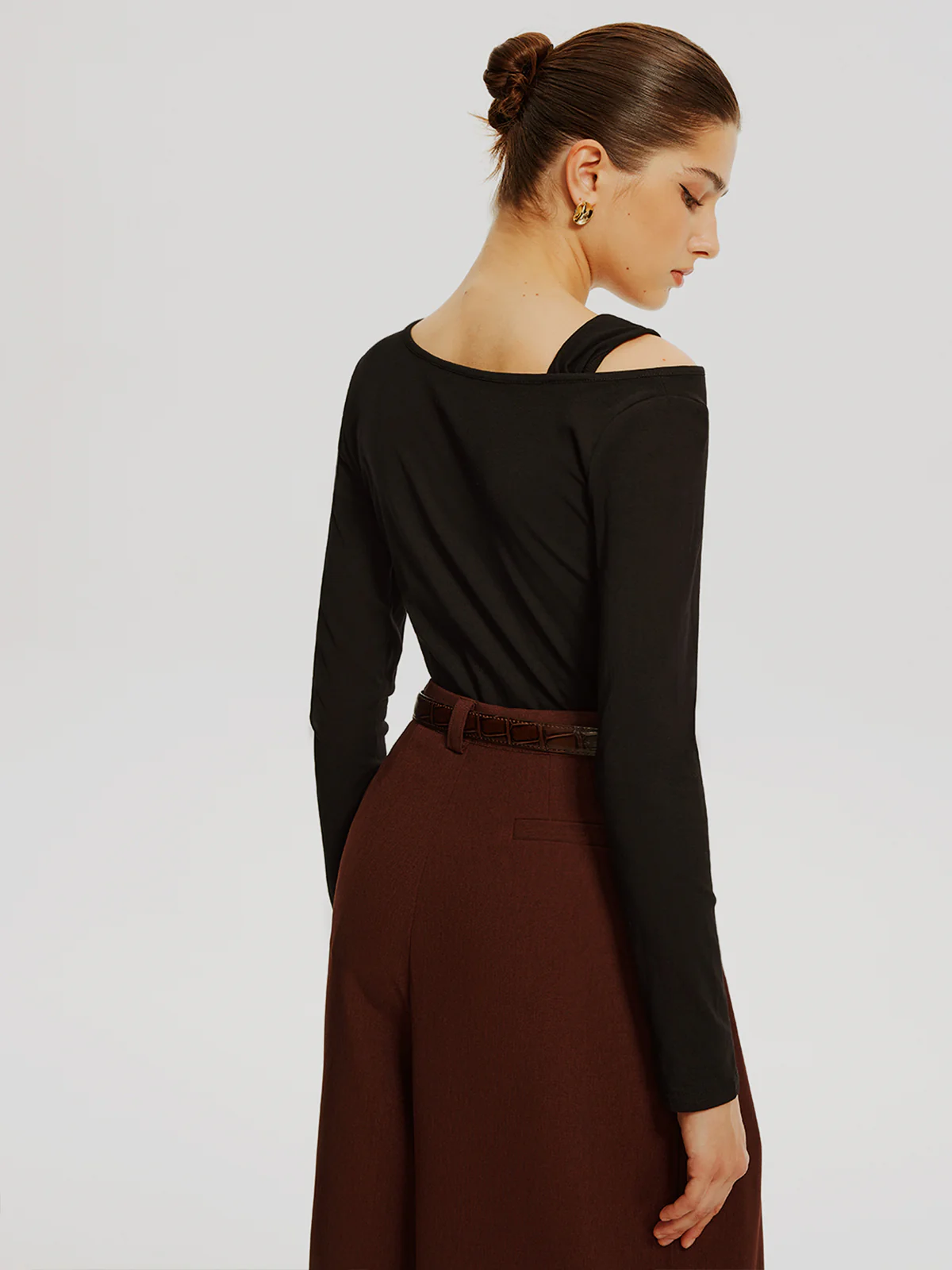 Asymmetrical Knotted Jersey Top - Image 5