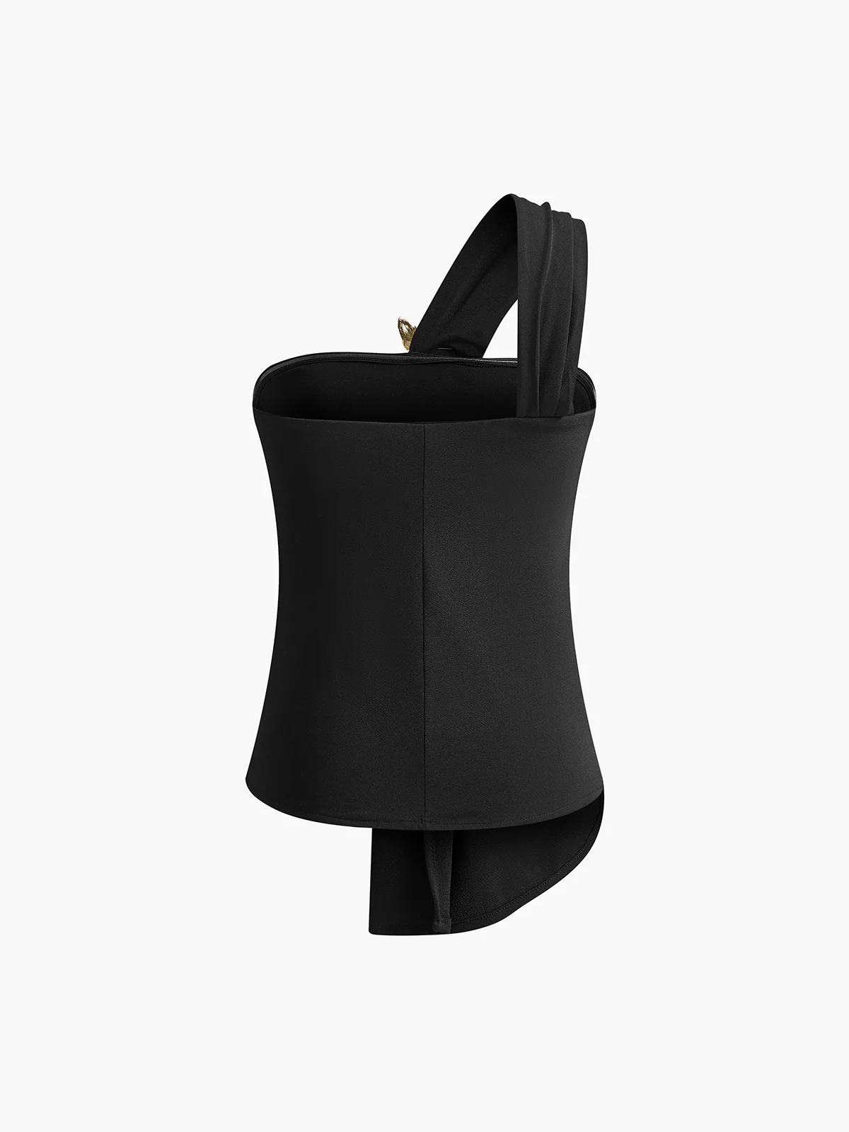Asymmetrical Metal-Butterfly One Shoulder Top - Image 3