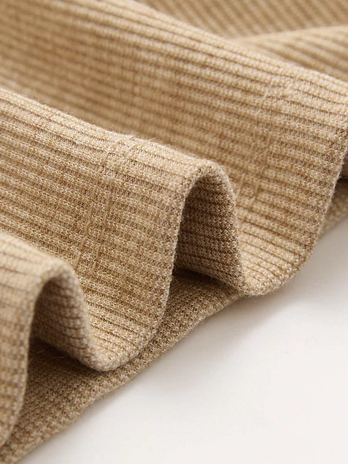 Asymmetrical Off-Shoulder Rib Knit Henley Top - Image 5