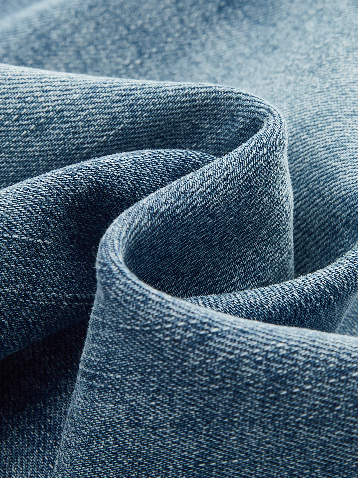 Asymmetrical Overlap Denim Mini Skirt - Image 4