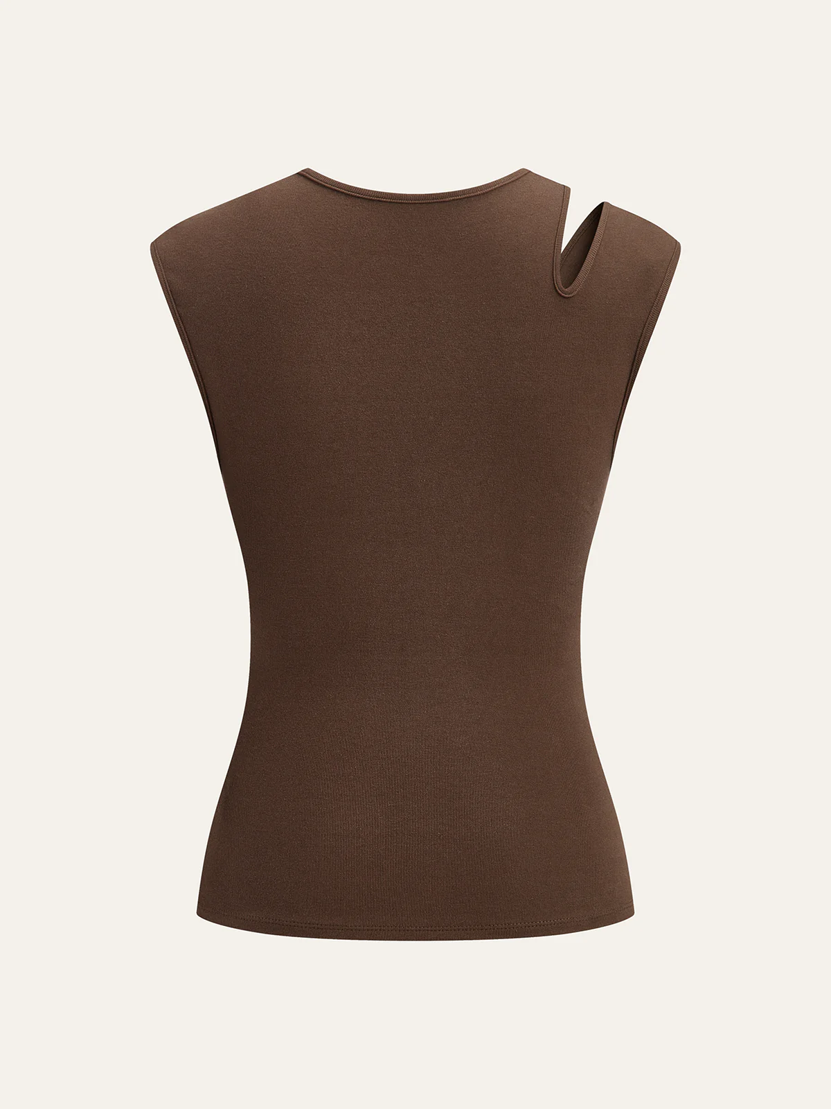 Asymmetrical Ruched Top With Button Detail - Image 2