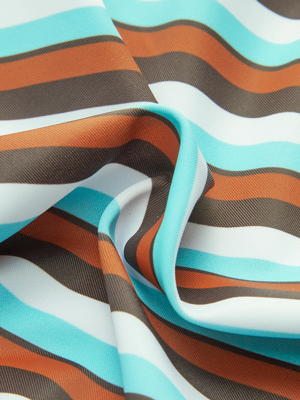 Asymmetrical Striped Belted One-Piece Swimsuit - Image 4
