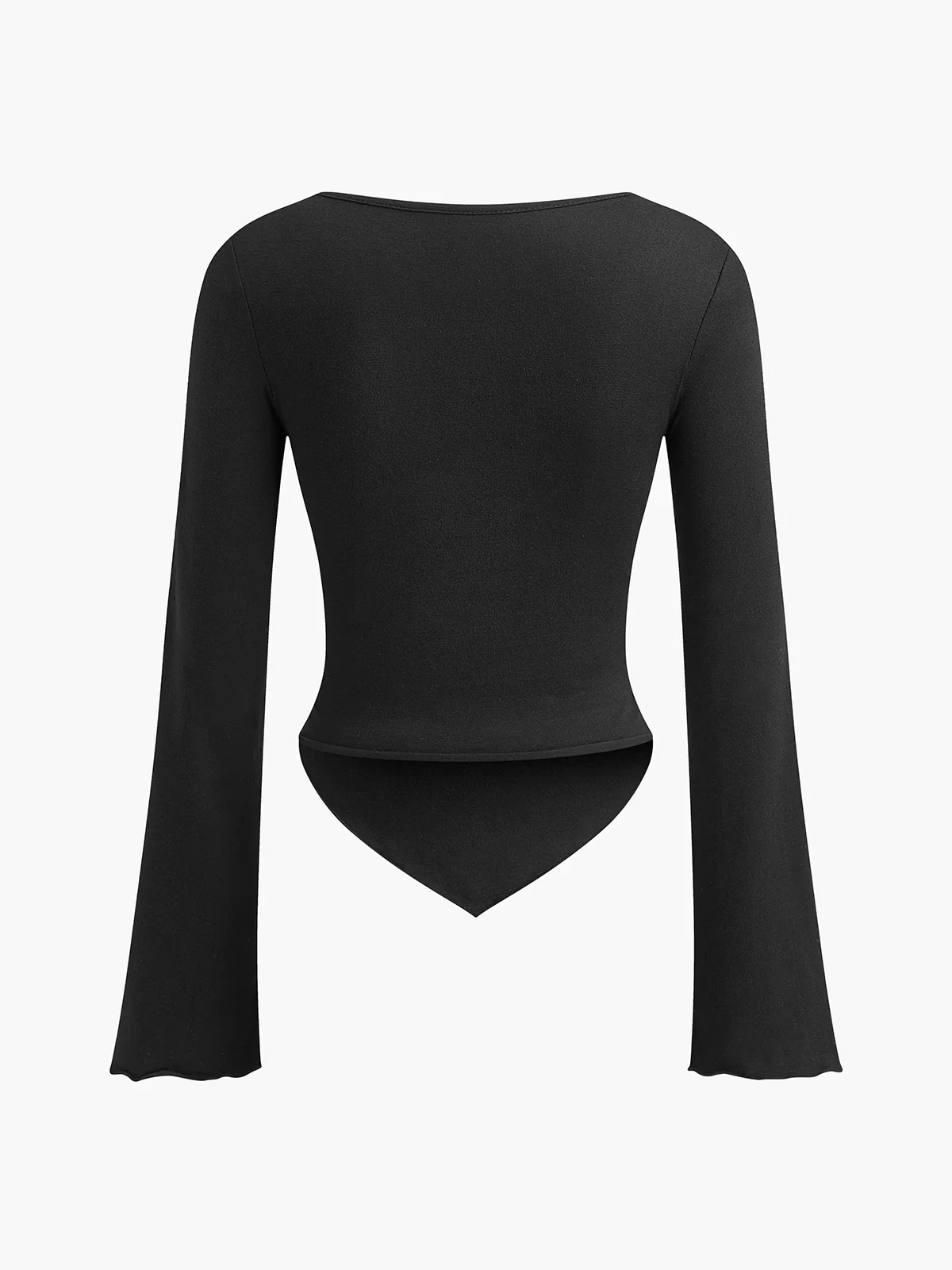 Asymmetrical Sweetheart Knotted Jersey Top - Image 5