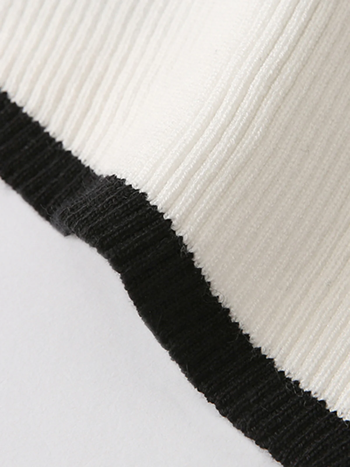 Asymmetrical Trim Mock Neck Sweater - Image 3