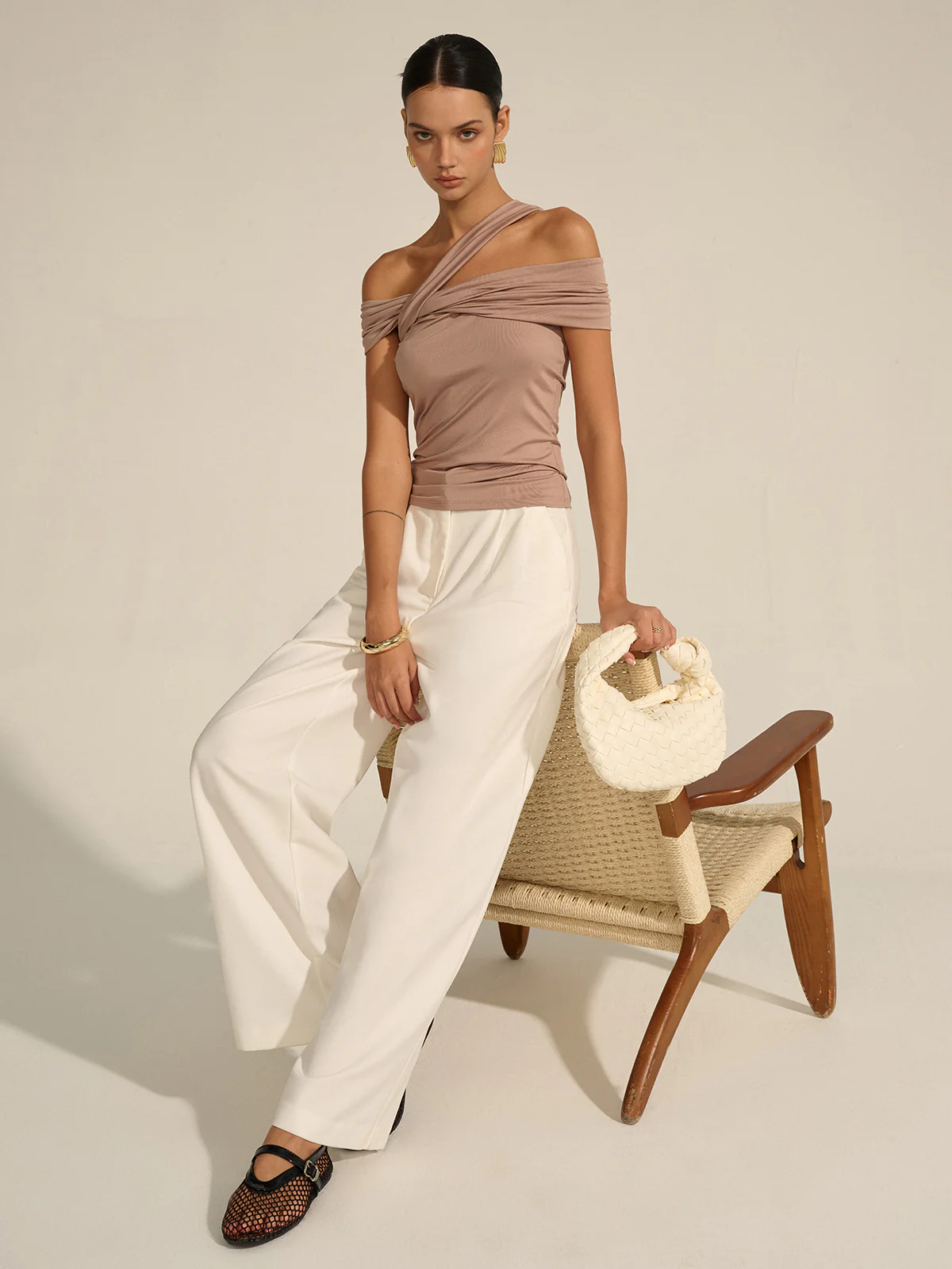 Asymmetrical Twist Off-Shoulder Top - Image 7