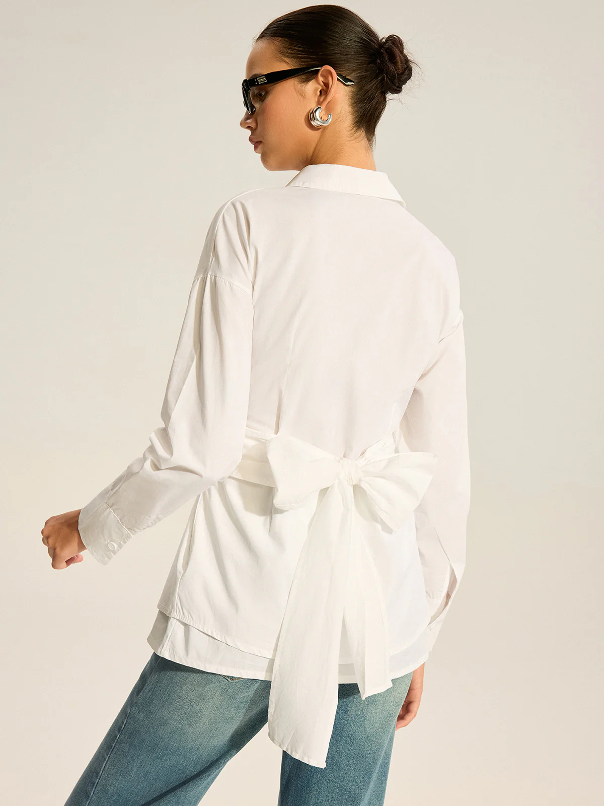 Back Bow Long-Sleeve Shirt - Image 5