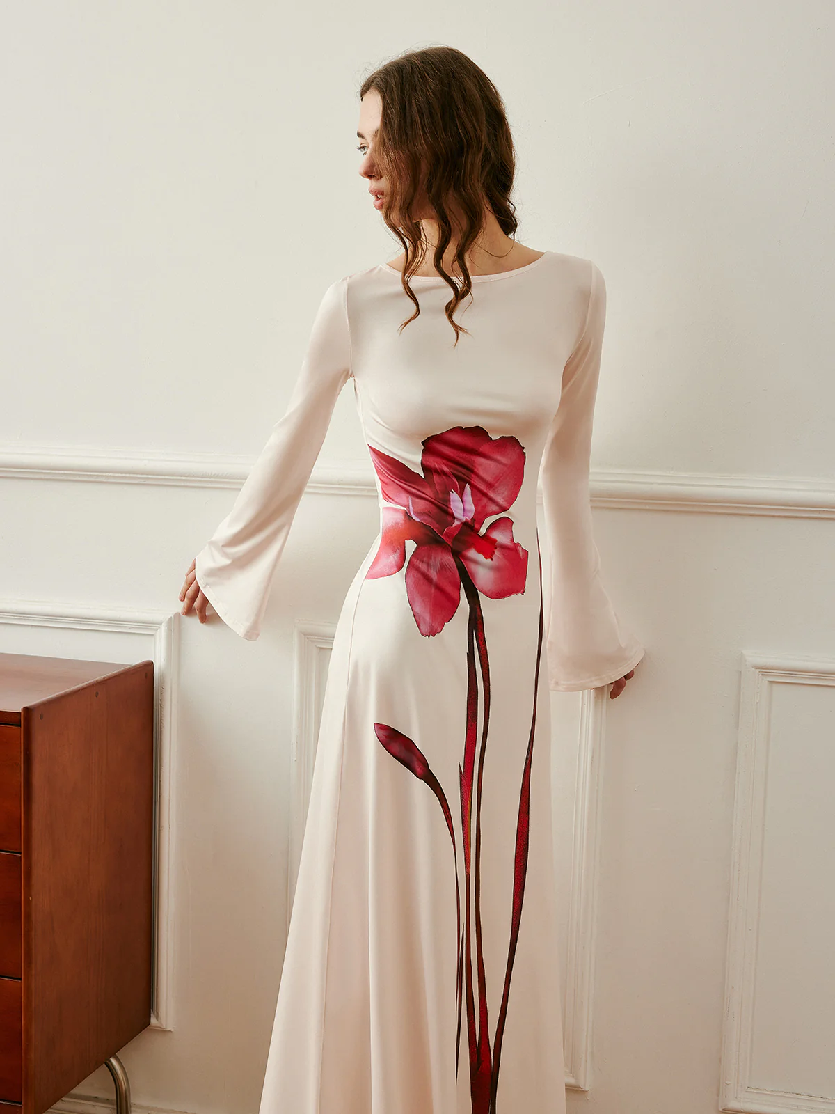 Back Tie Floral Print Dress - Image 5