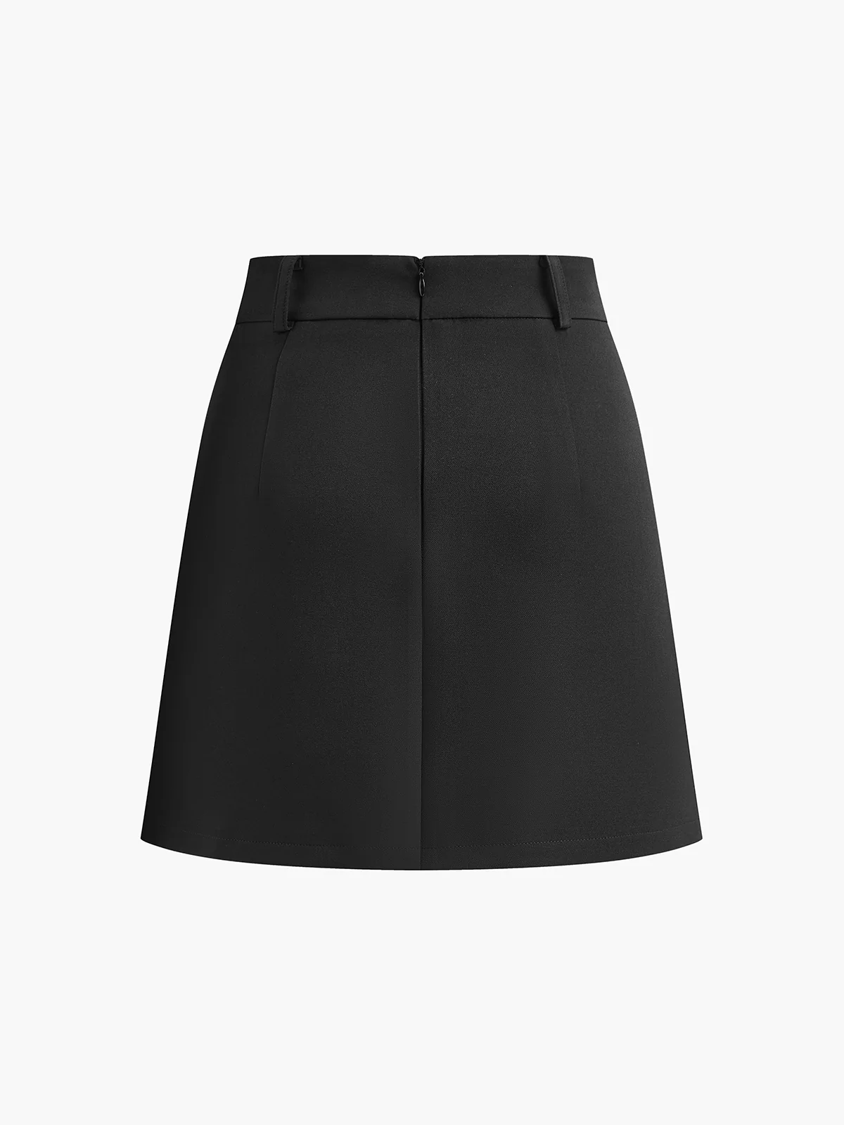 Back Zipper A Line Skirt Without Belt - Image 8