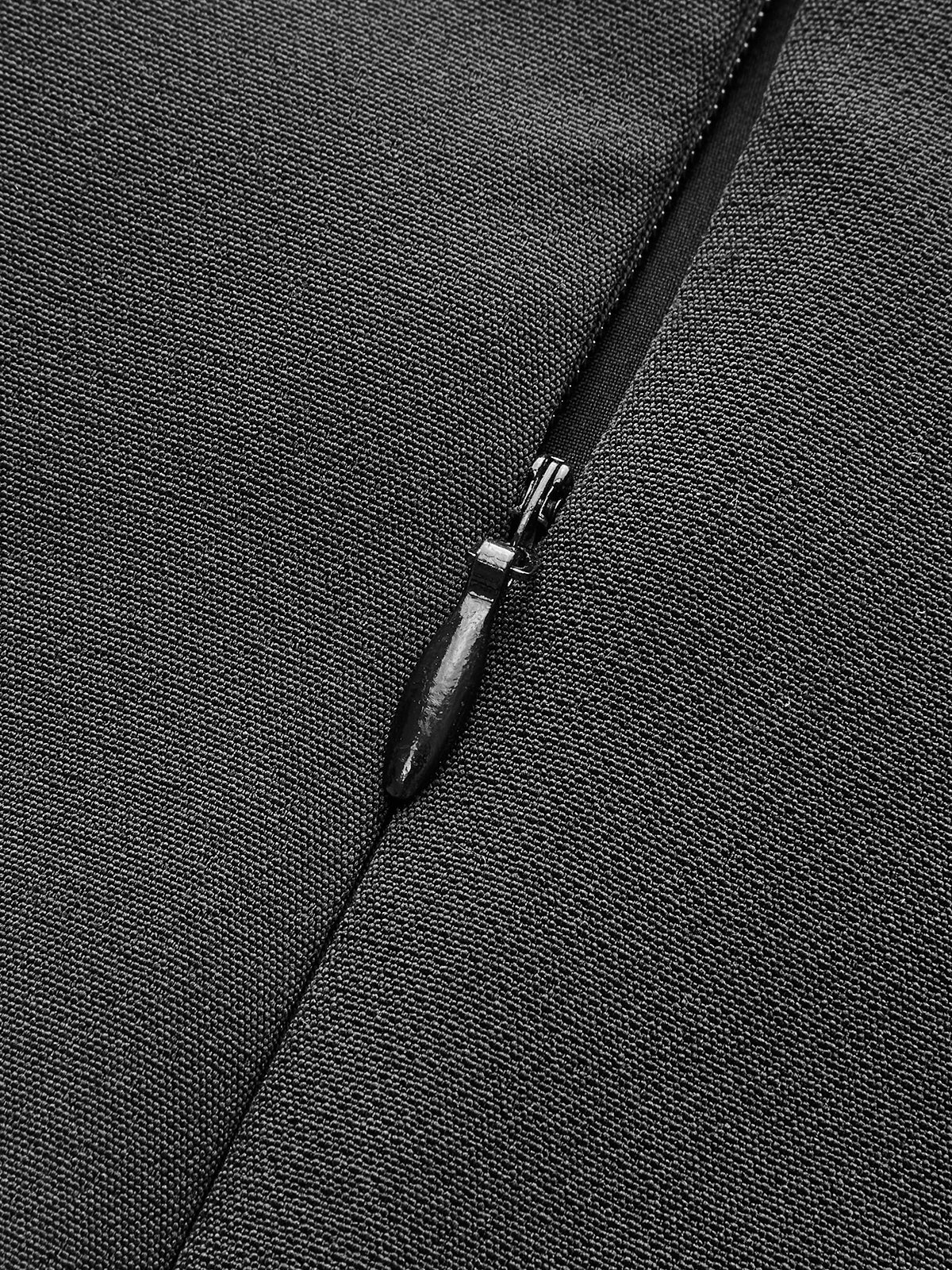 Back Zipper A Line Skirt Without Belt - Image 9