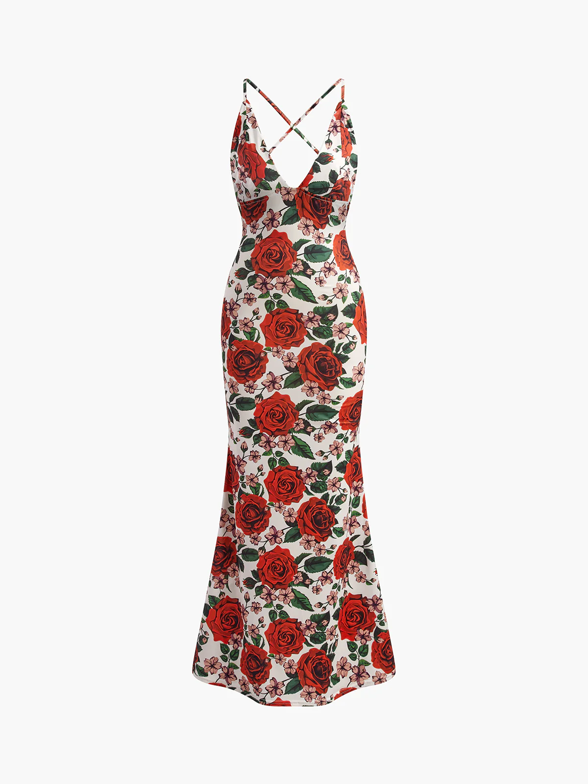 Backless Floral Long Dress - Image 5