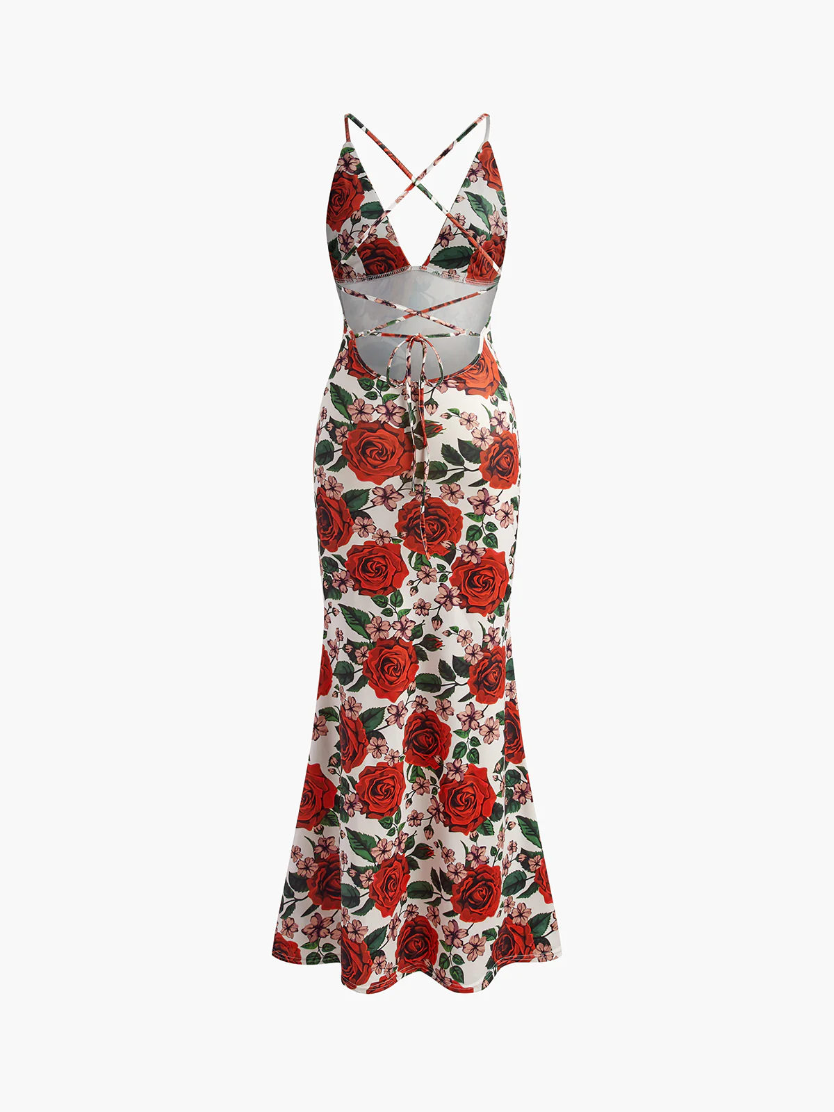 Backless Floral Long Dress - Image 6