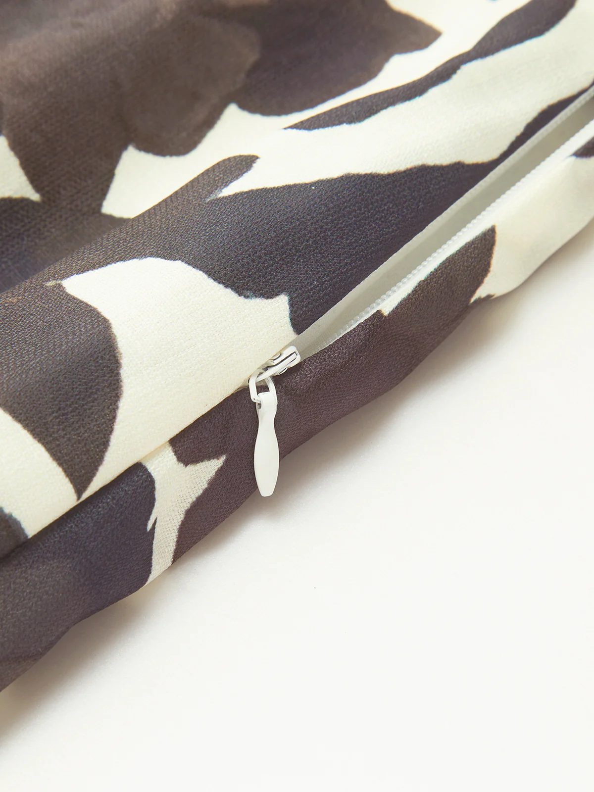 Backless Print Split Zipper Dress - Image 5
