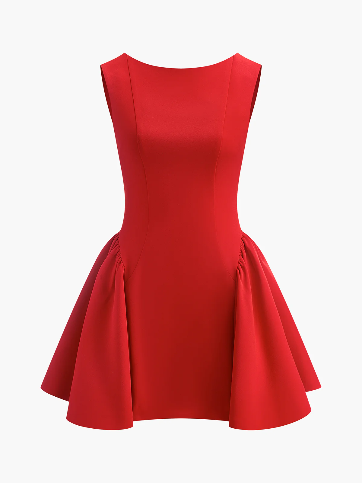 Backless Sleeveless Flared Dress - Image 5