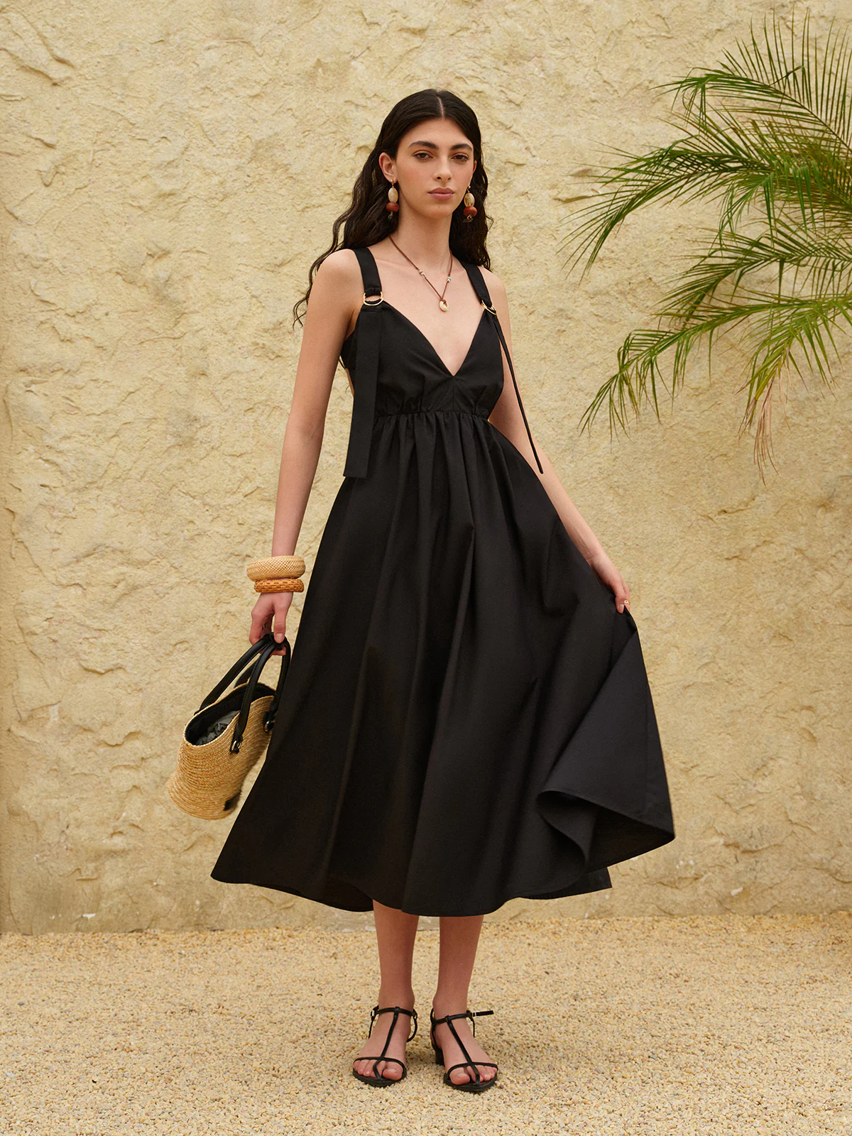 Backless Strappy A-Line Dress - Image 3