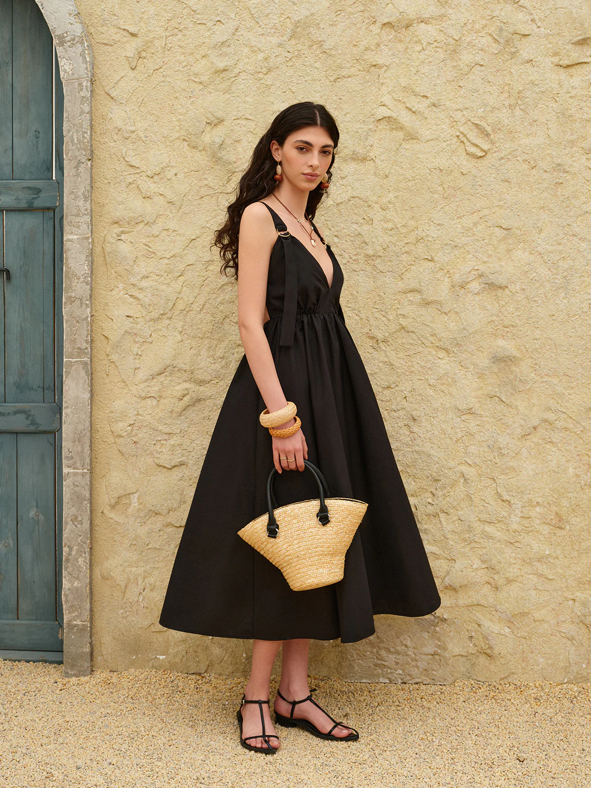 Backless Strappy A-Line Dress - Image 4