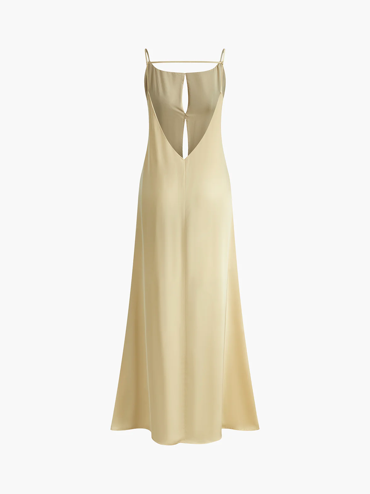 Backless Vacation Satin Long Dress - Image 8