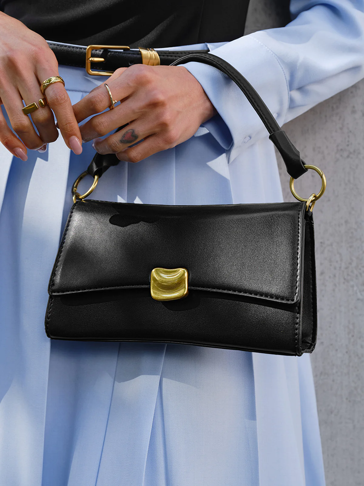 Baguette Flap Armpit Bag - Image 5