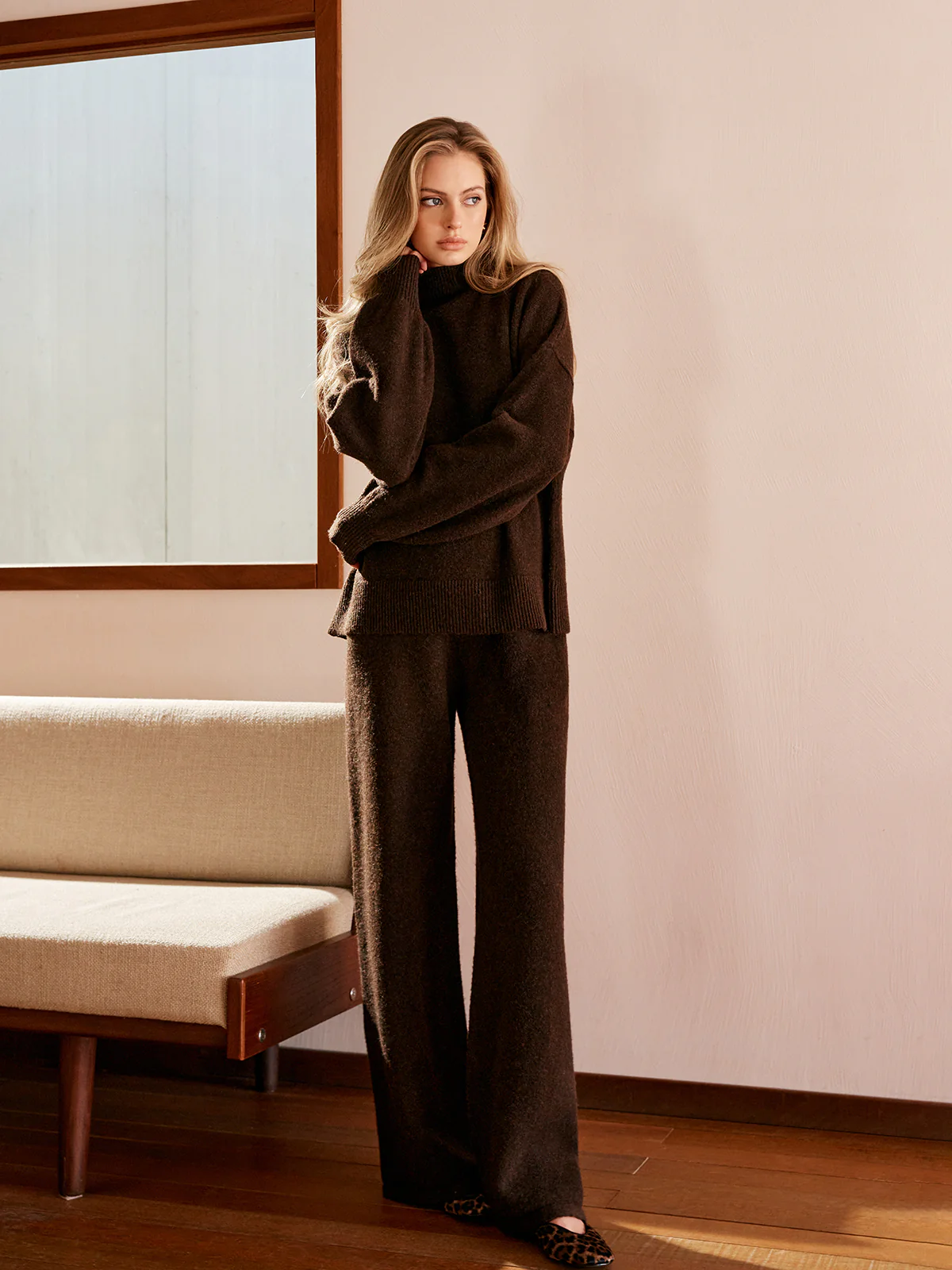 Basic Mock Neck Shift Sweater - Image 5