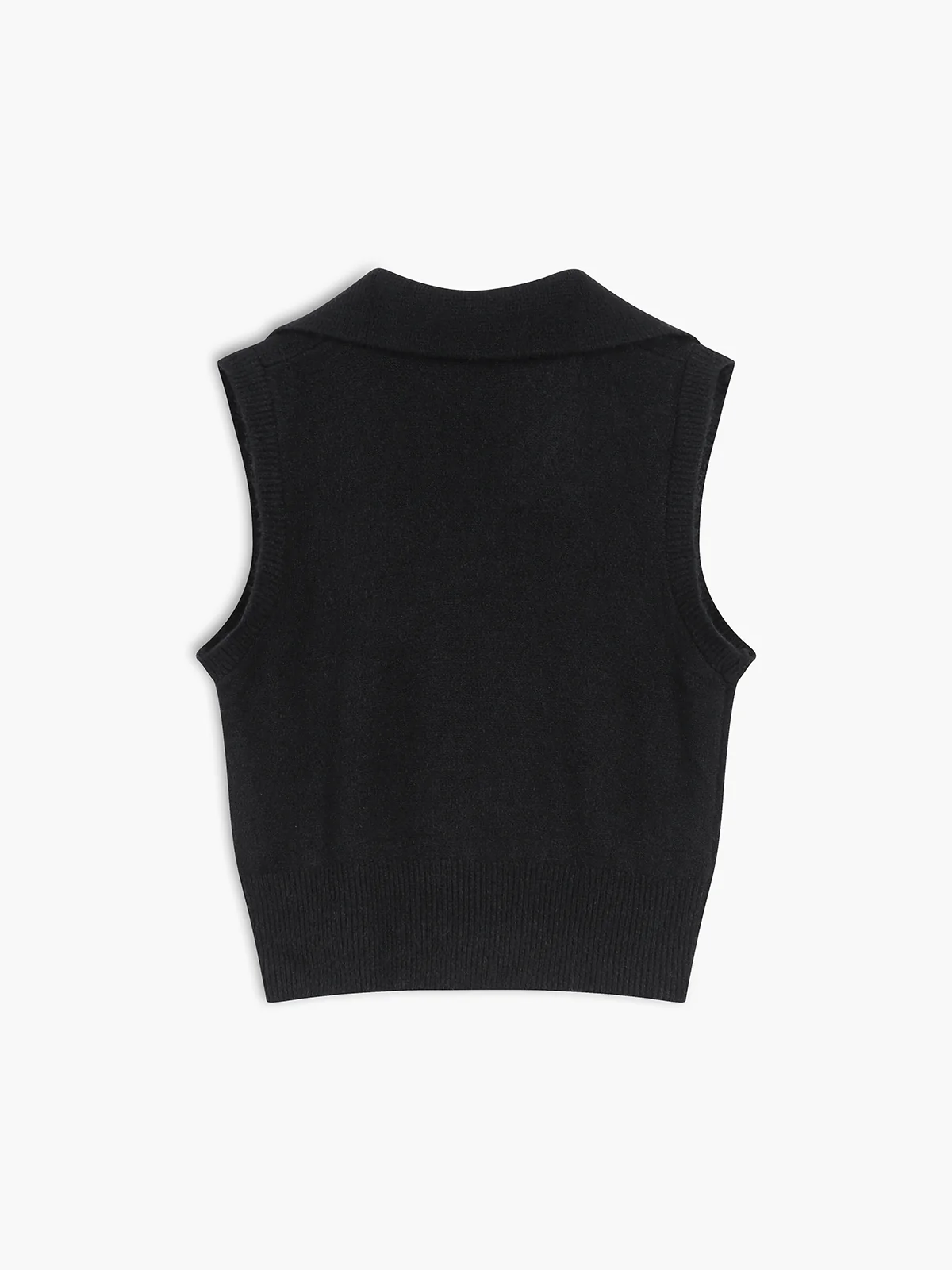 Basic V-Neck Sweater Vest - Image 2