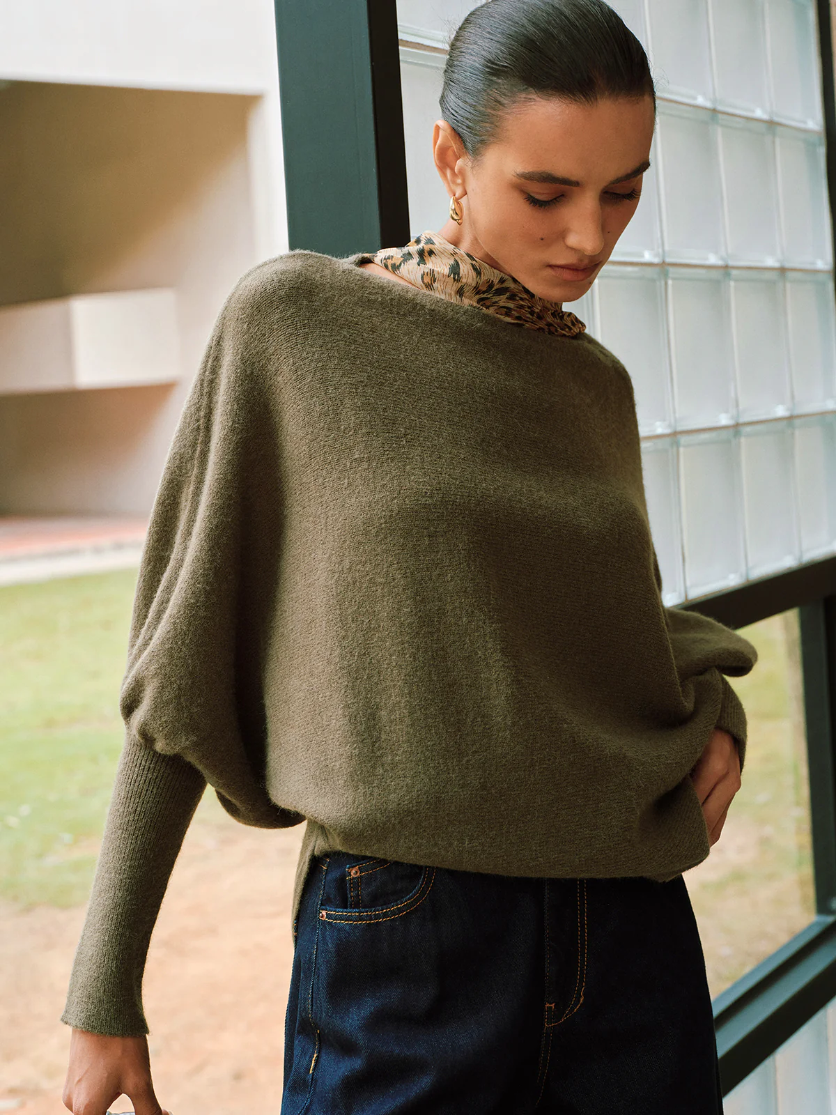 Batwing Sleeve Sweater - Image 2