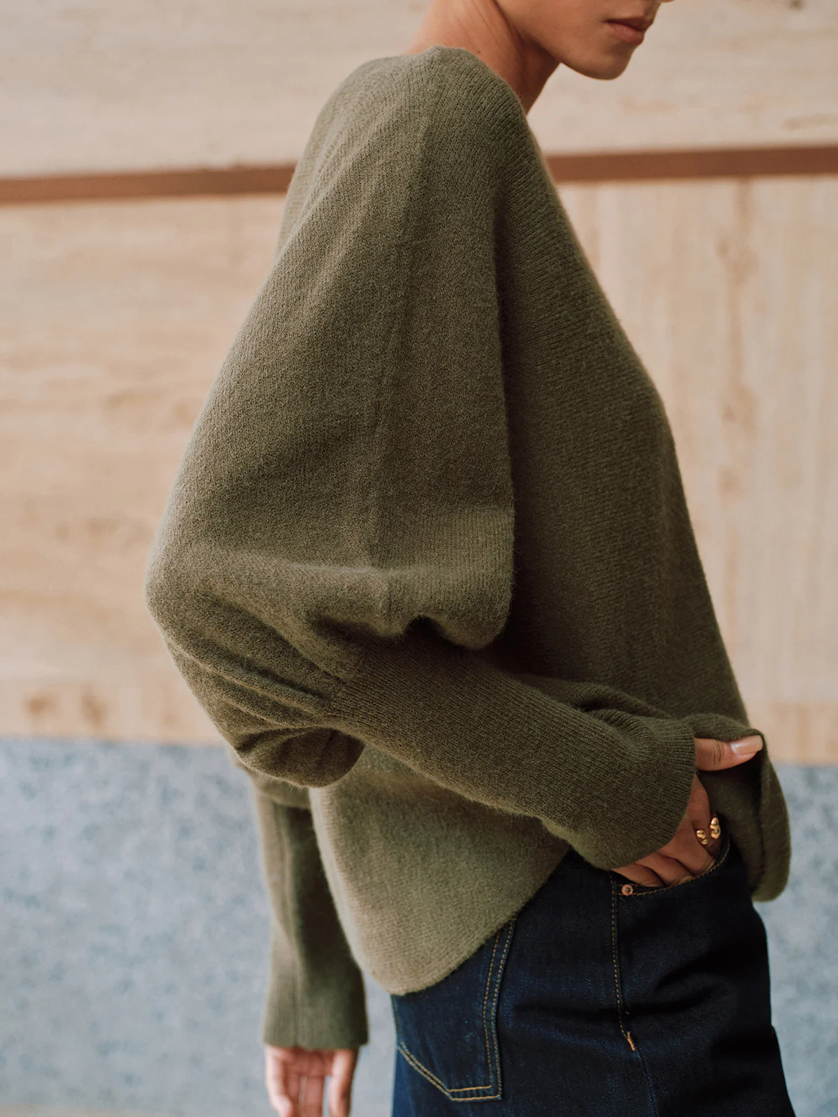 Batwing Sleeve Sweater - Image 3