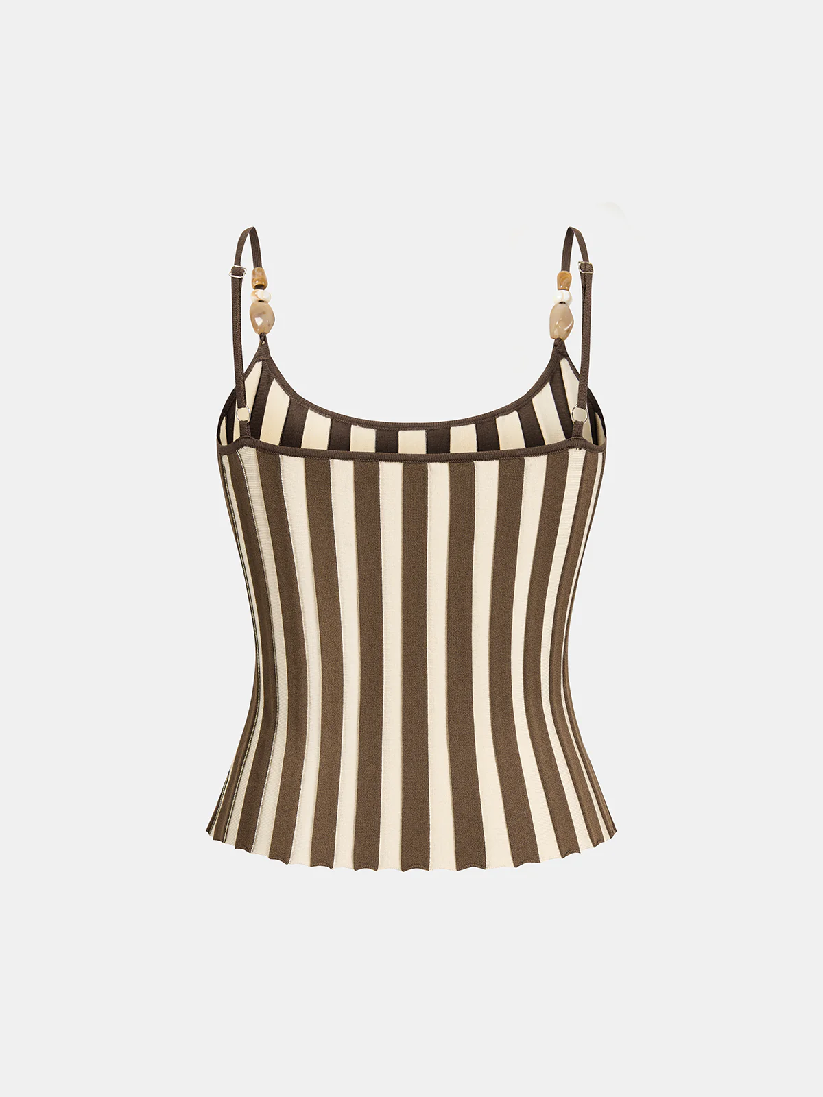Bead Strap Striped Cami Top - Image 2