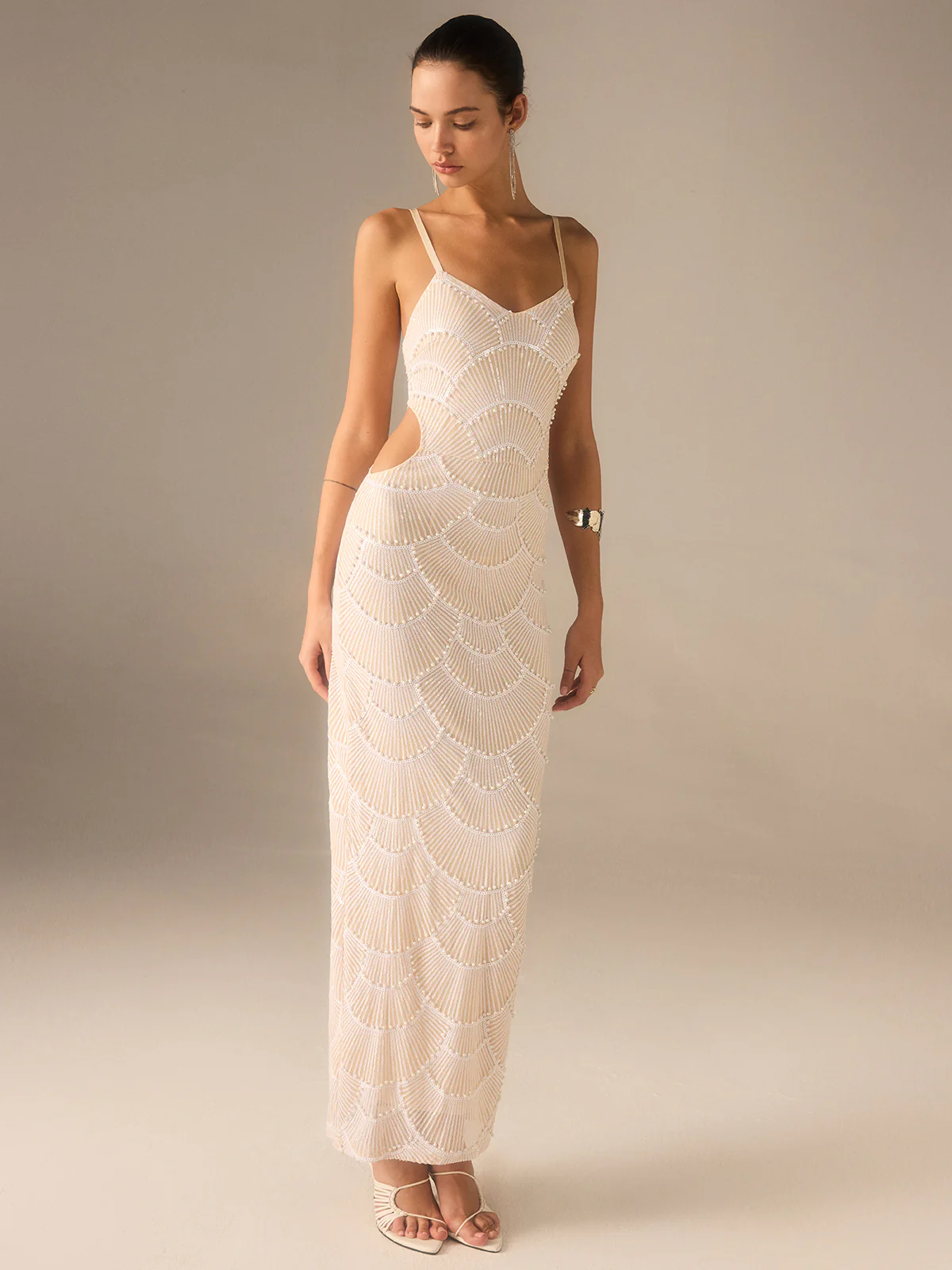 Beaded Cut-Out Maxi Dress - Image 3