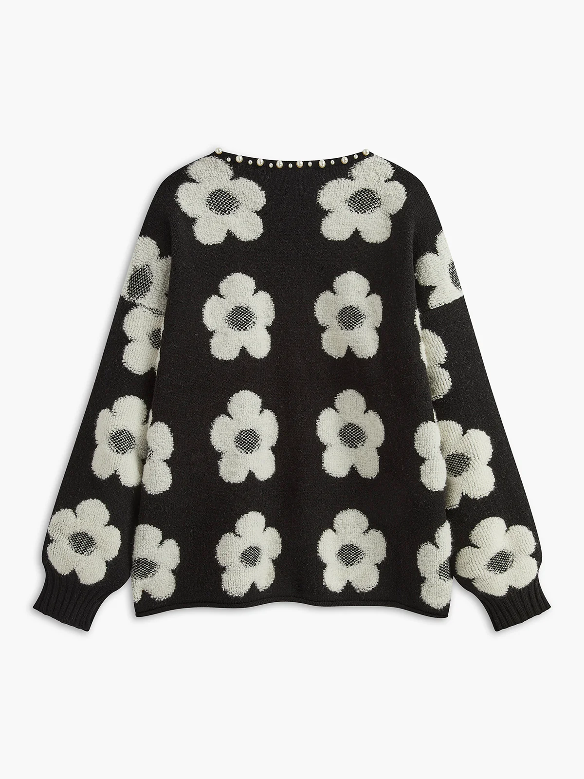 Beaded Trim Floral Cardigan - Image 4