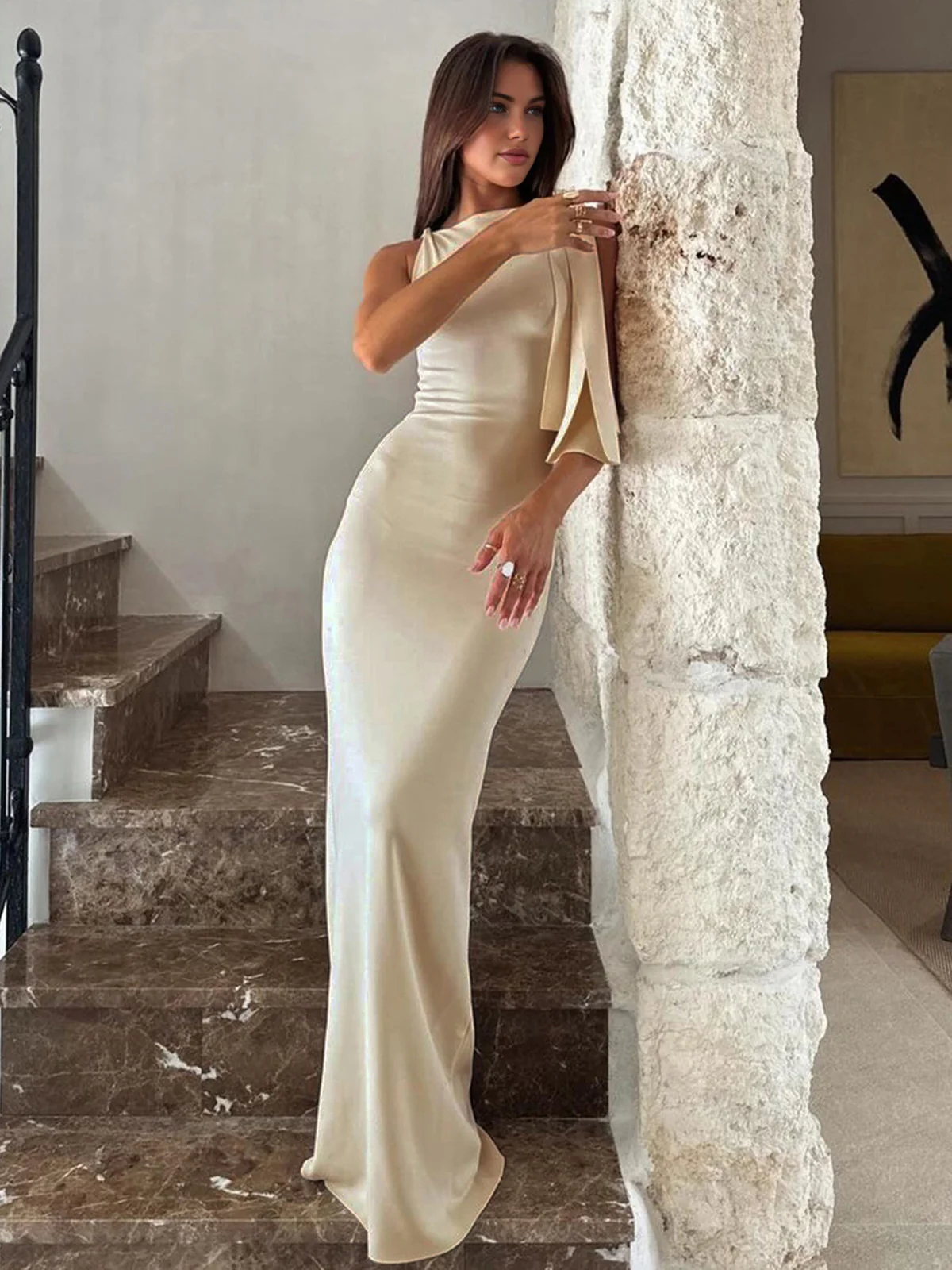 Beloved Knotted Sleeveless Long Dress - Image 2