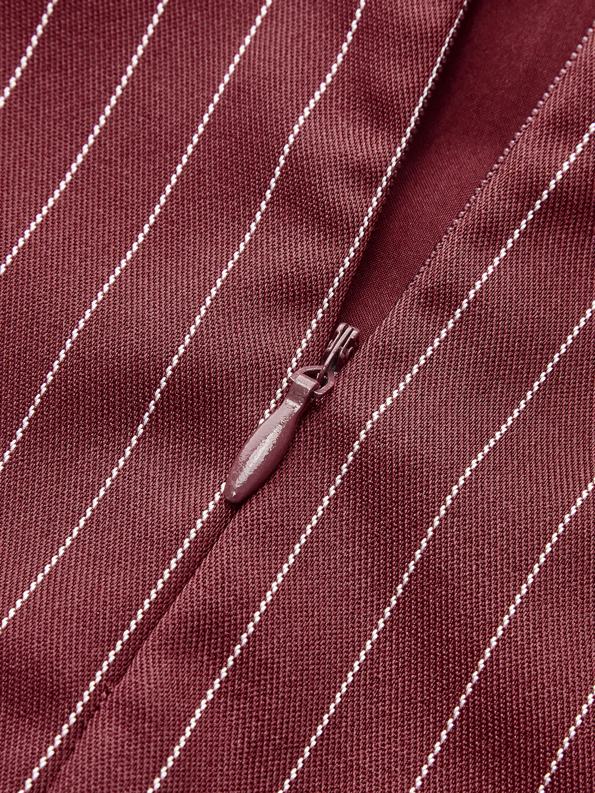 Belt-Decor Pinstripe Skirt - Image 13