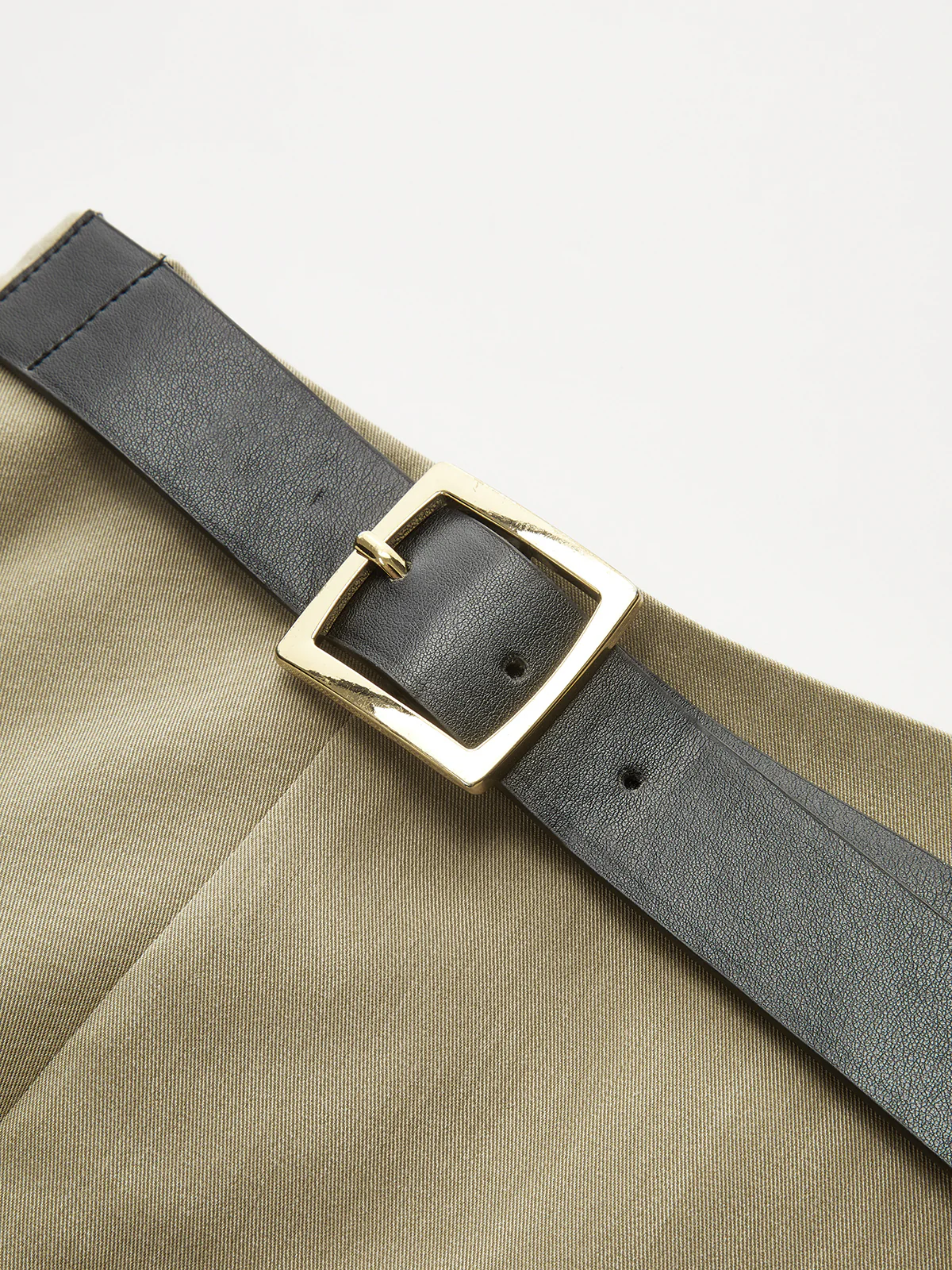 Belted Asymmetrical Drape Skirt - Image 5