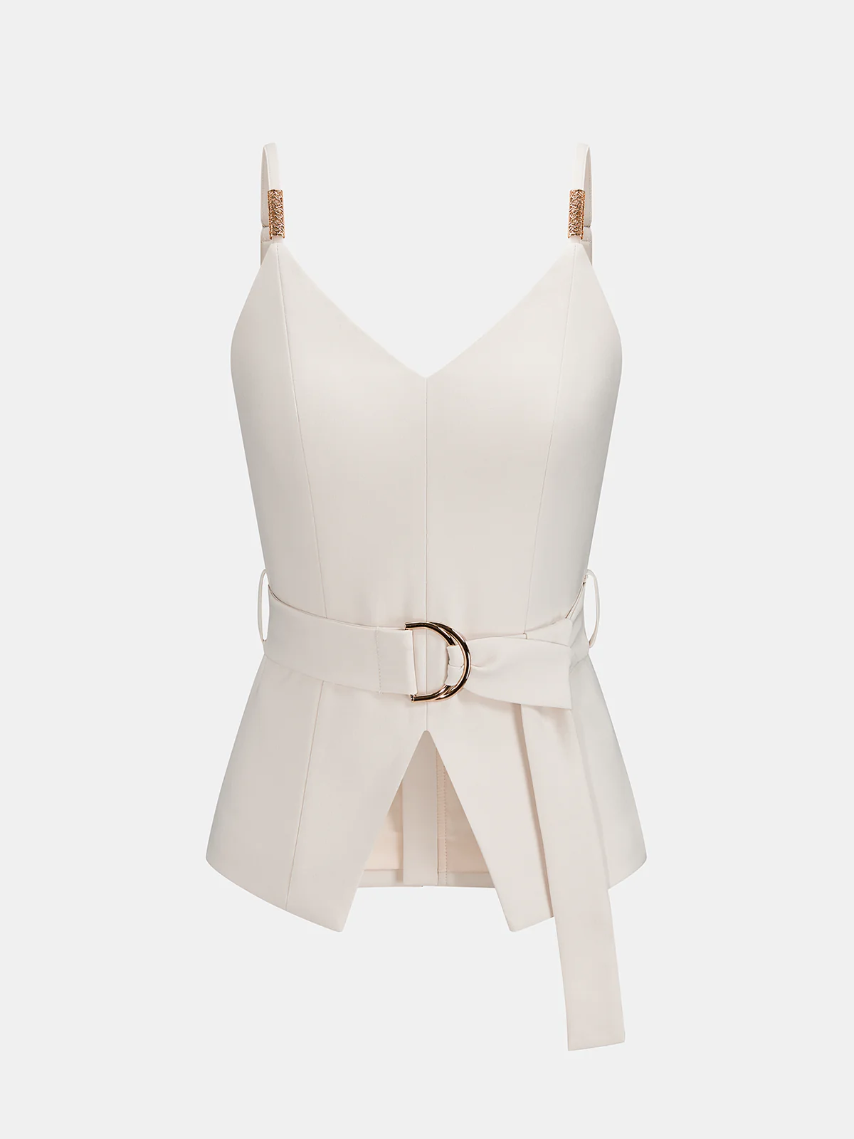 Belted Cami Top & Pleated Wide Leg Pants Set - Image 2