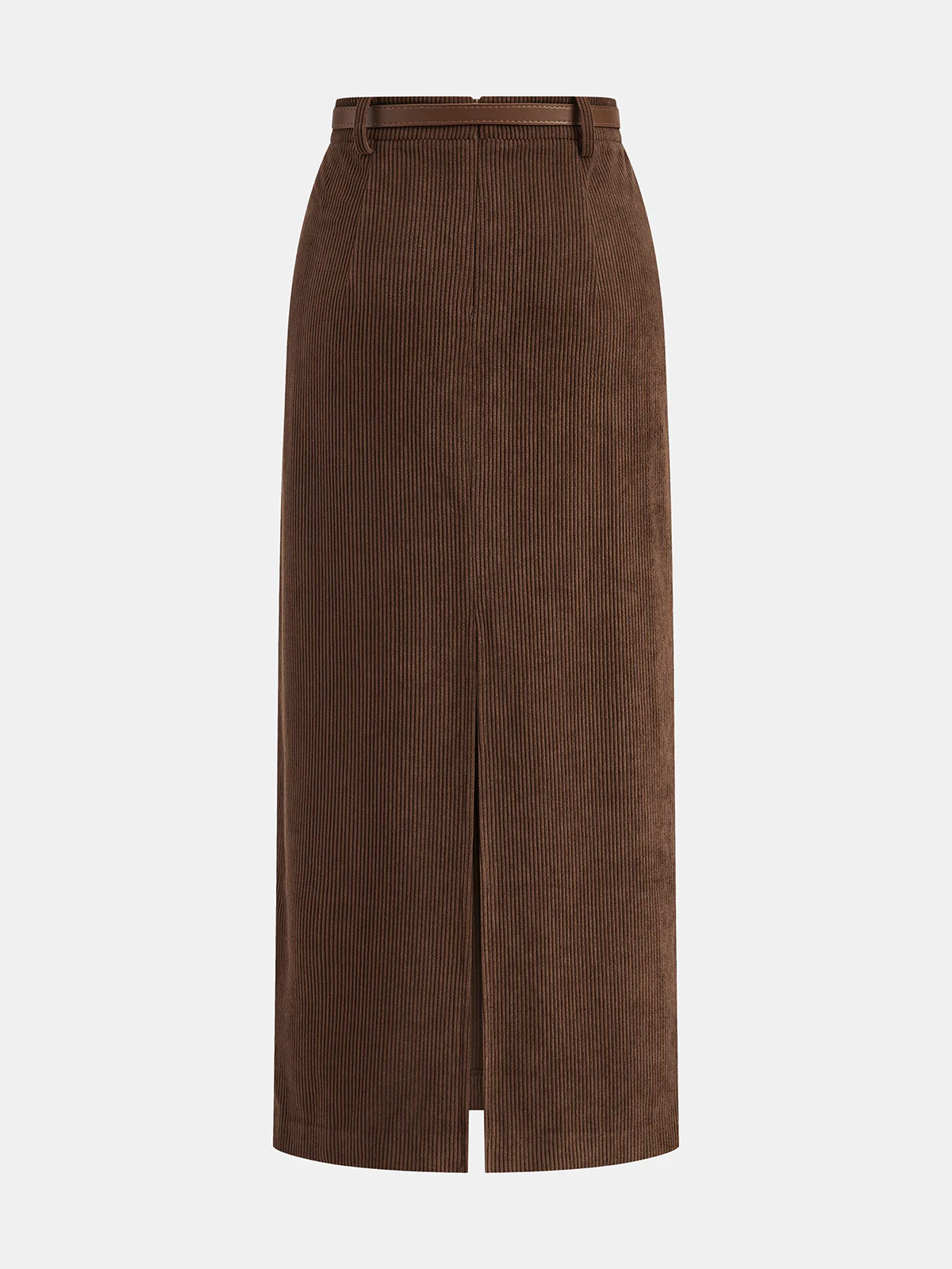Belted Corduroy Skirt - Image 2