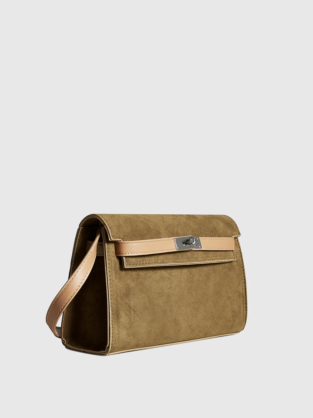 Belted-Decor Flap Shoulder Bag - Image 3