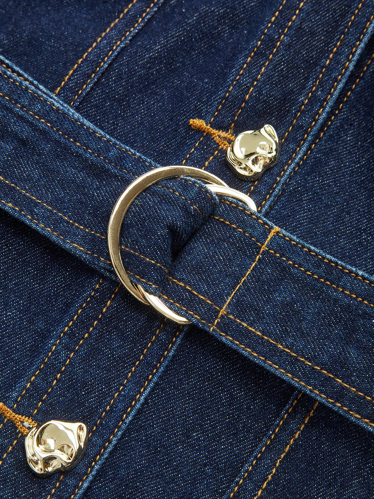Belted Denim Shirt Dress - Image 3
