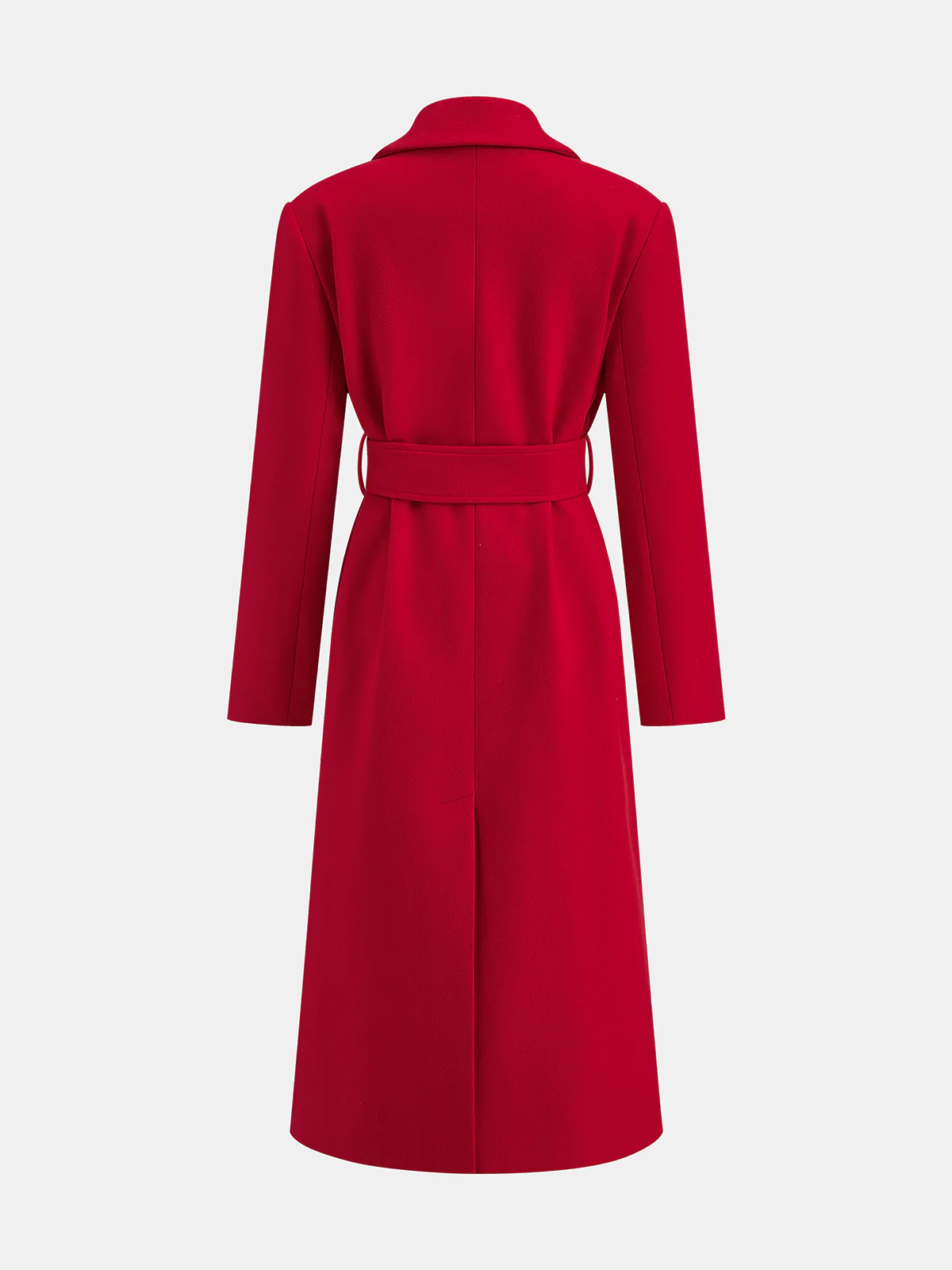 Belted Double-Breasted Long Coat - Image 3