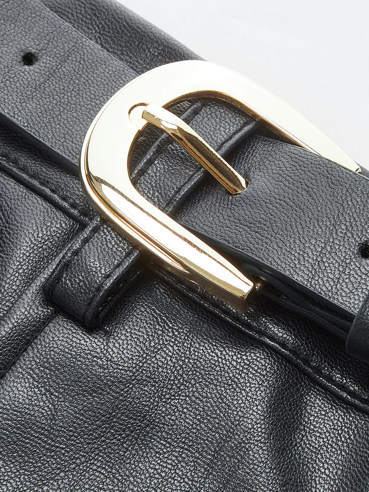 Belted Faux Leather Mini Skirt - Image 2