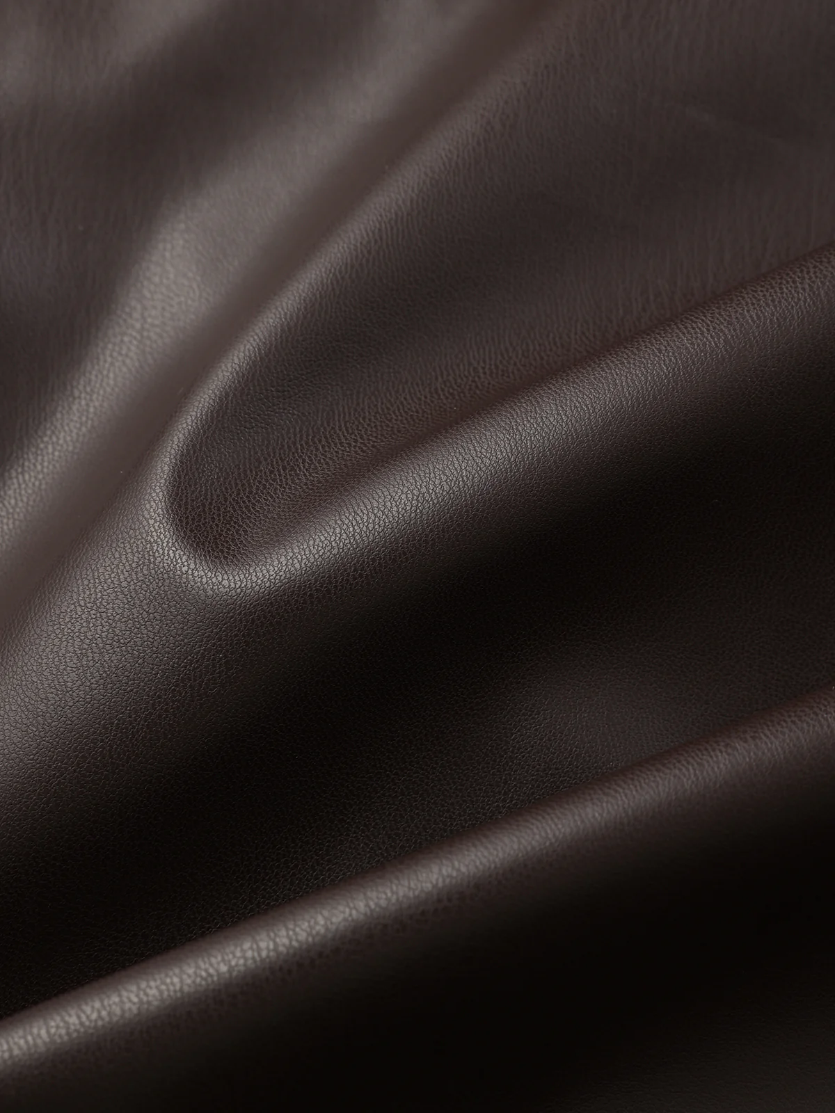 Belted Faux Leather Ruched Slit Midi Skirt - Image 5