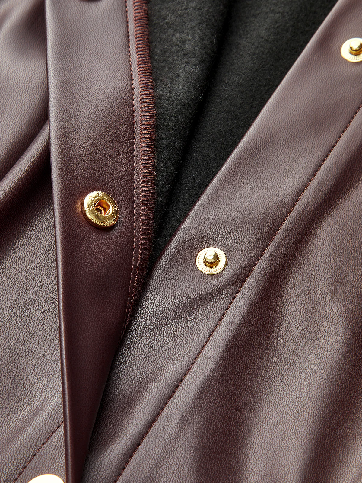 Belted Faux Leather Shirt Dress - Image 4