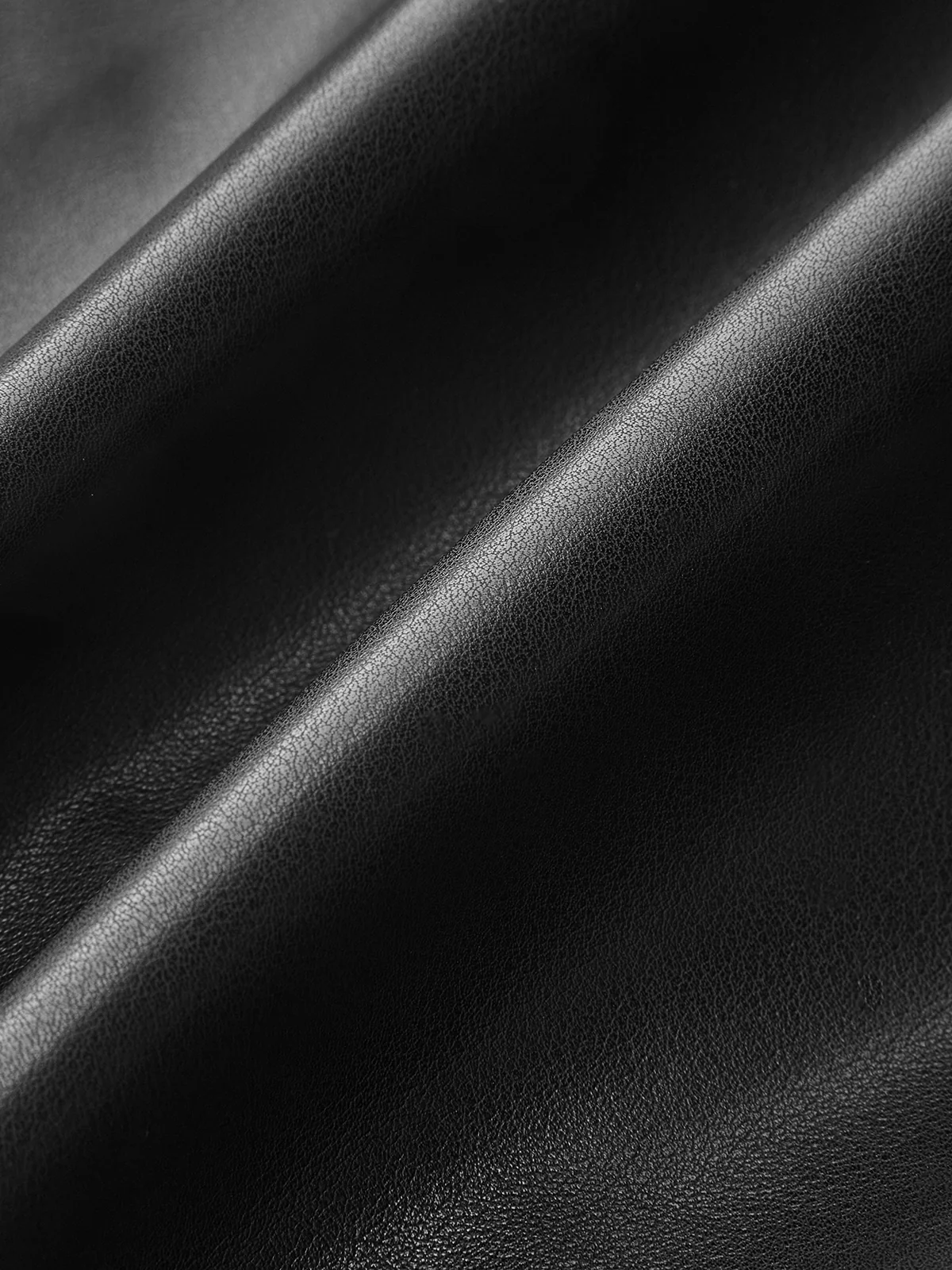 Belted Faux Leather Textured Jacket - Image 3